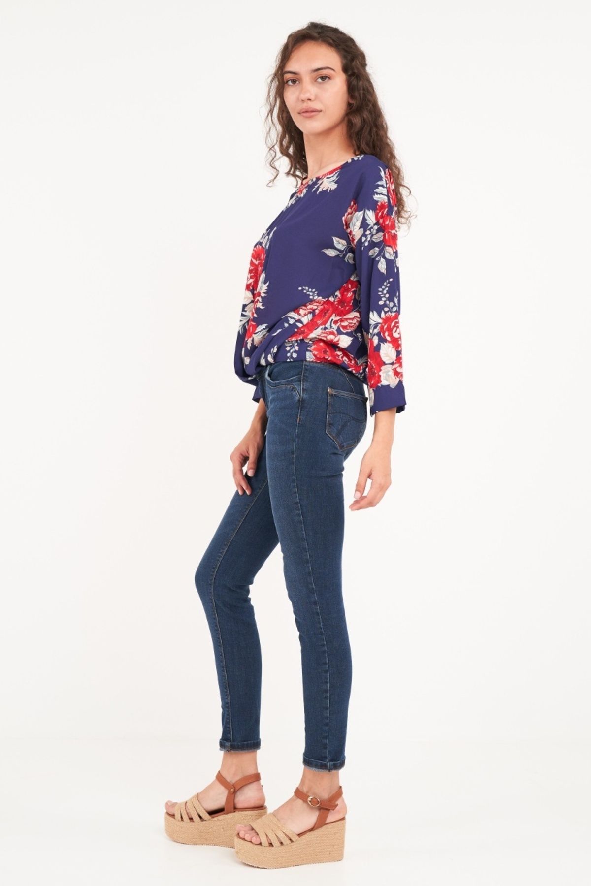 Timeout-Camasa dama maneca scurta cu imprimeu floral 8