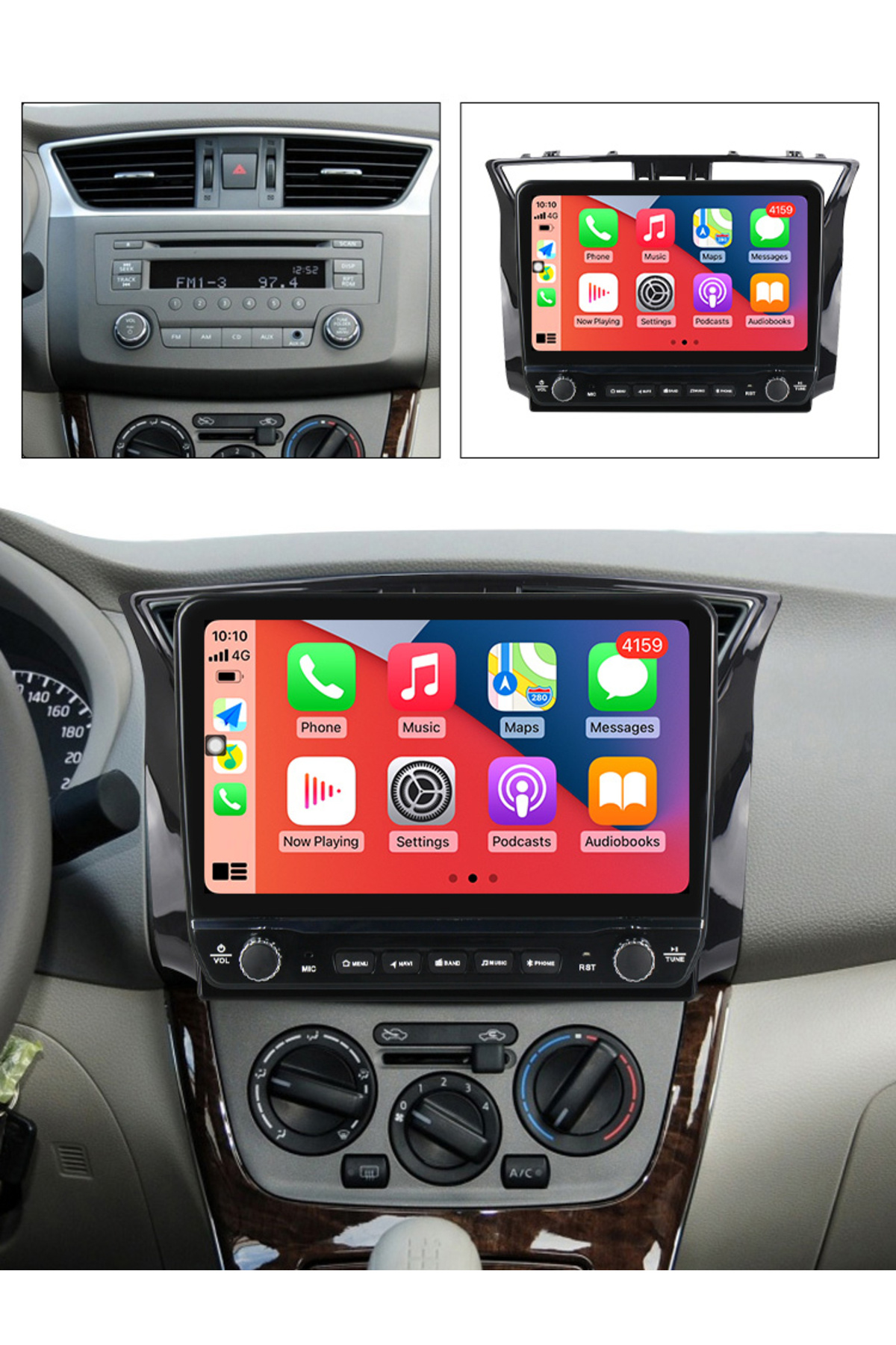 navi-it-Dedicated navigation Sylphy 2003-2012 with rotary buttons model 2024, 4 GB RAM 64 ROM, Quadcore, Andro 3