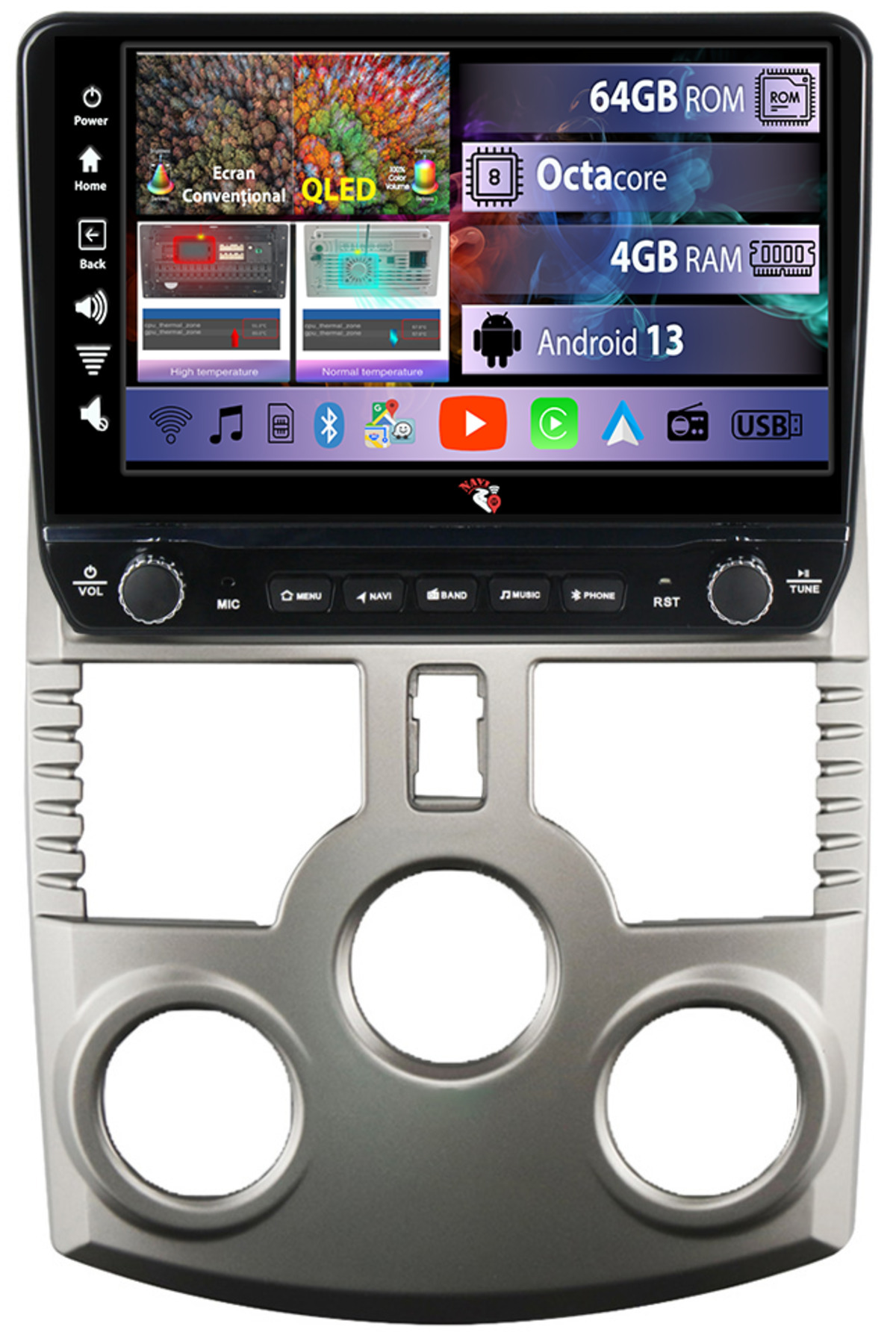 navi-it-Dedicated navigation Rush 2006-2016 with rotary buttons model 2024, 4GB RAM 64GB ROM, Quadcore, Android 1