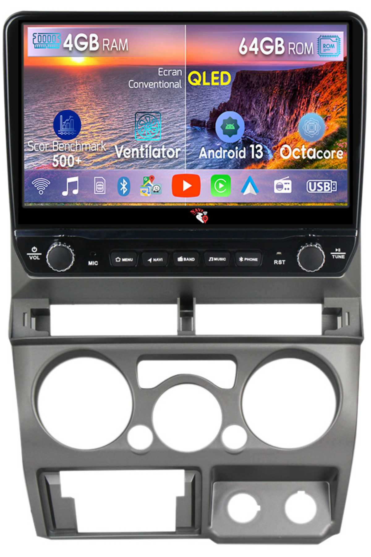 navi-it-Dedicated navigation D-Max 2007-2011 with rotary buttons model 2024, 4 GB RAM 64 ROM, Quadcore, Android 1