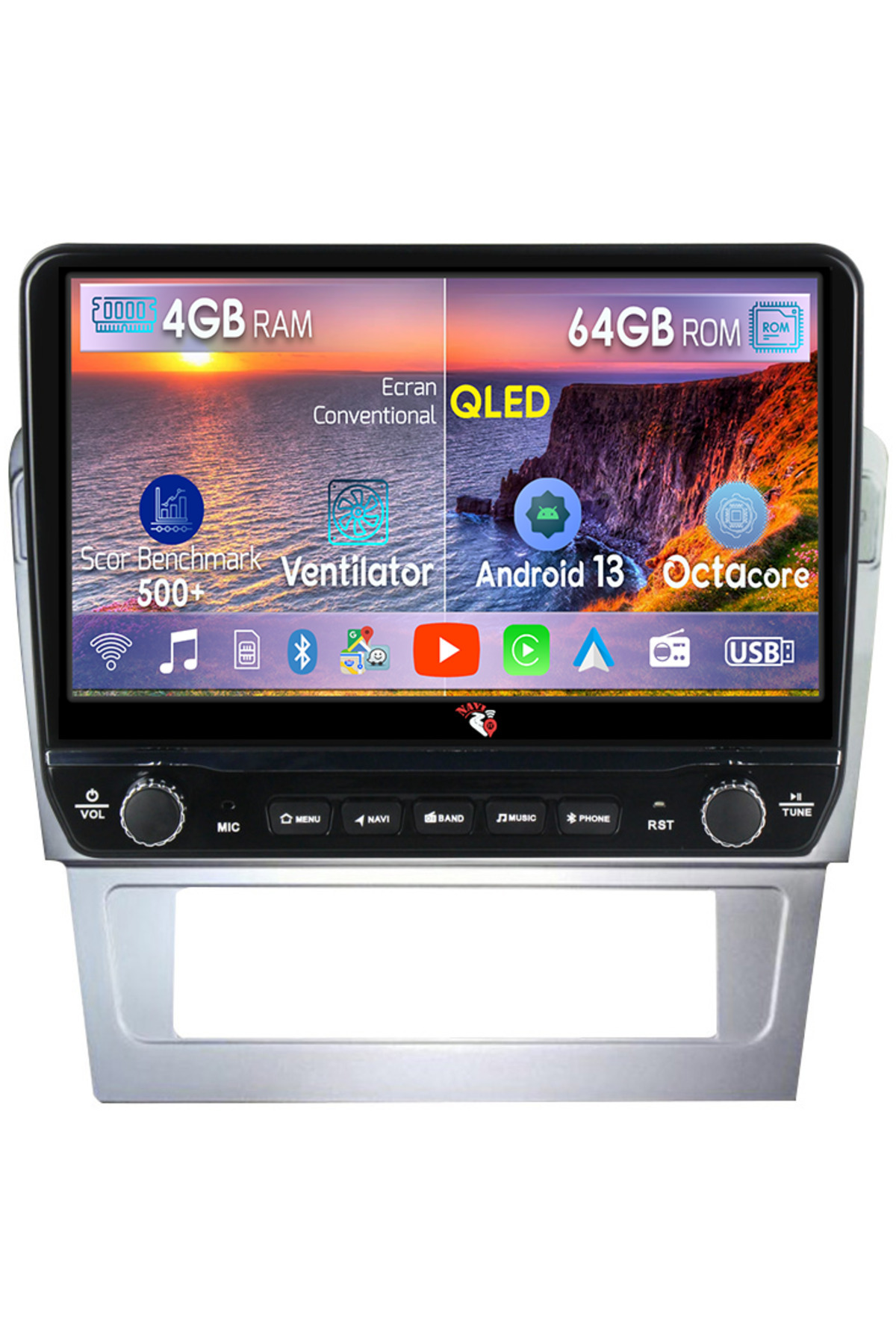 navi-it-Dedicated Passat B7 navigation with rotary buttons model 2024, 4 GB RAM 64 ROM, Quadcore, Android 13, 1