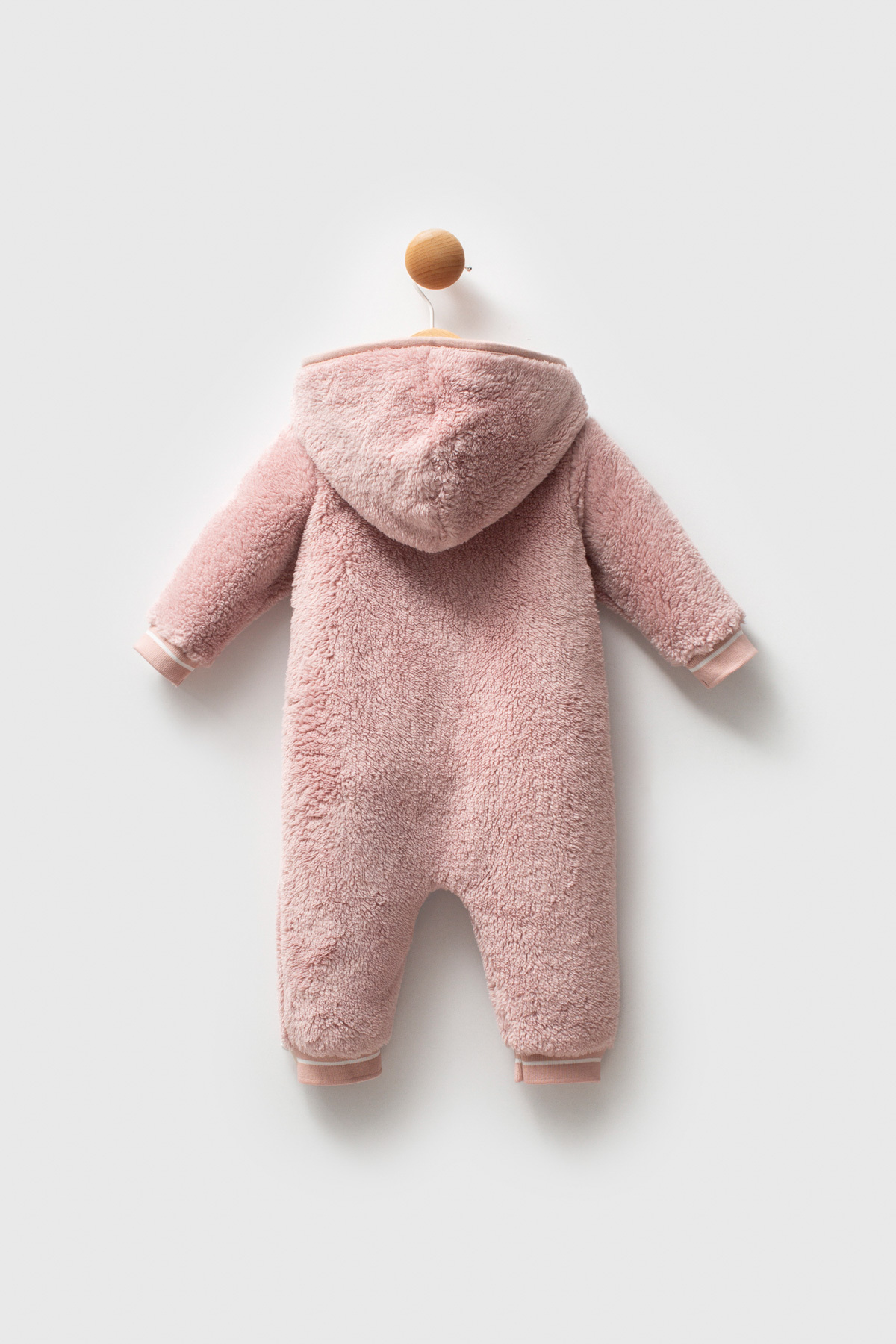 U.S. Polo Assn. Lisanslı Kız Bebek Kapüşonlu Welsoft Tulum fotoğrafı 3 (önizleme)