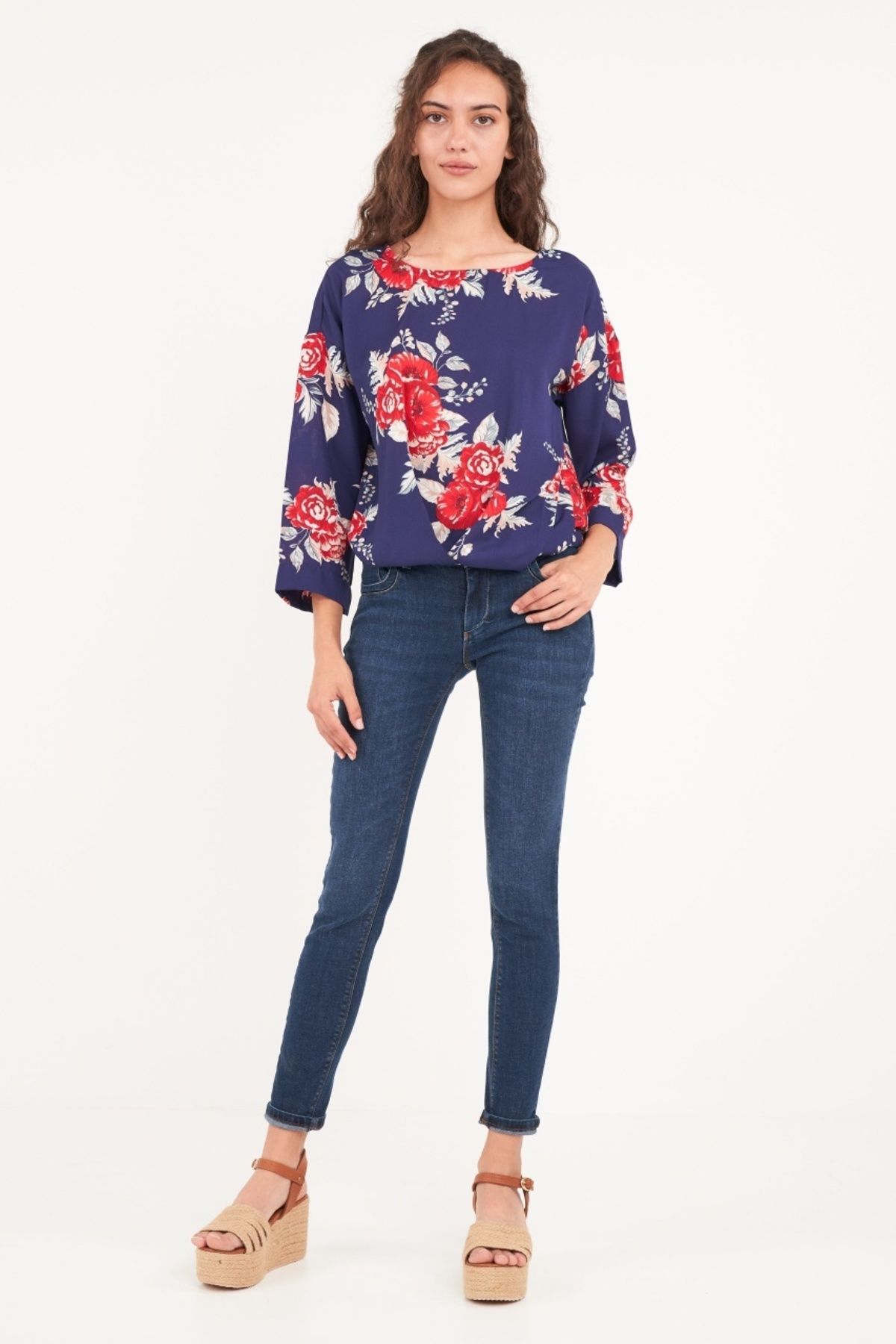 Timeout-Camasa dama maneca scurta cu imprimeu floral 9