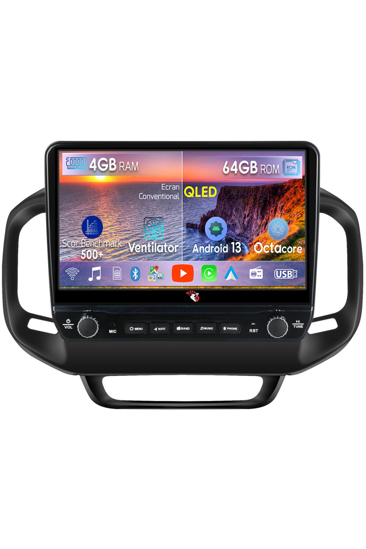navi-it-Dedicated navigation Toro 2017-2020 with rotary buttons model 2024, 4 GB RAM 64 ROM, Quadcore, Android 1