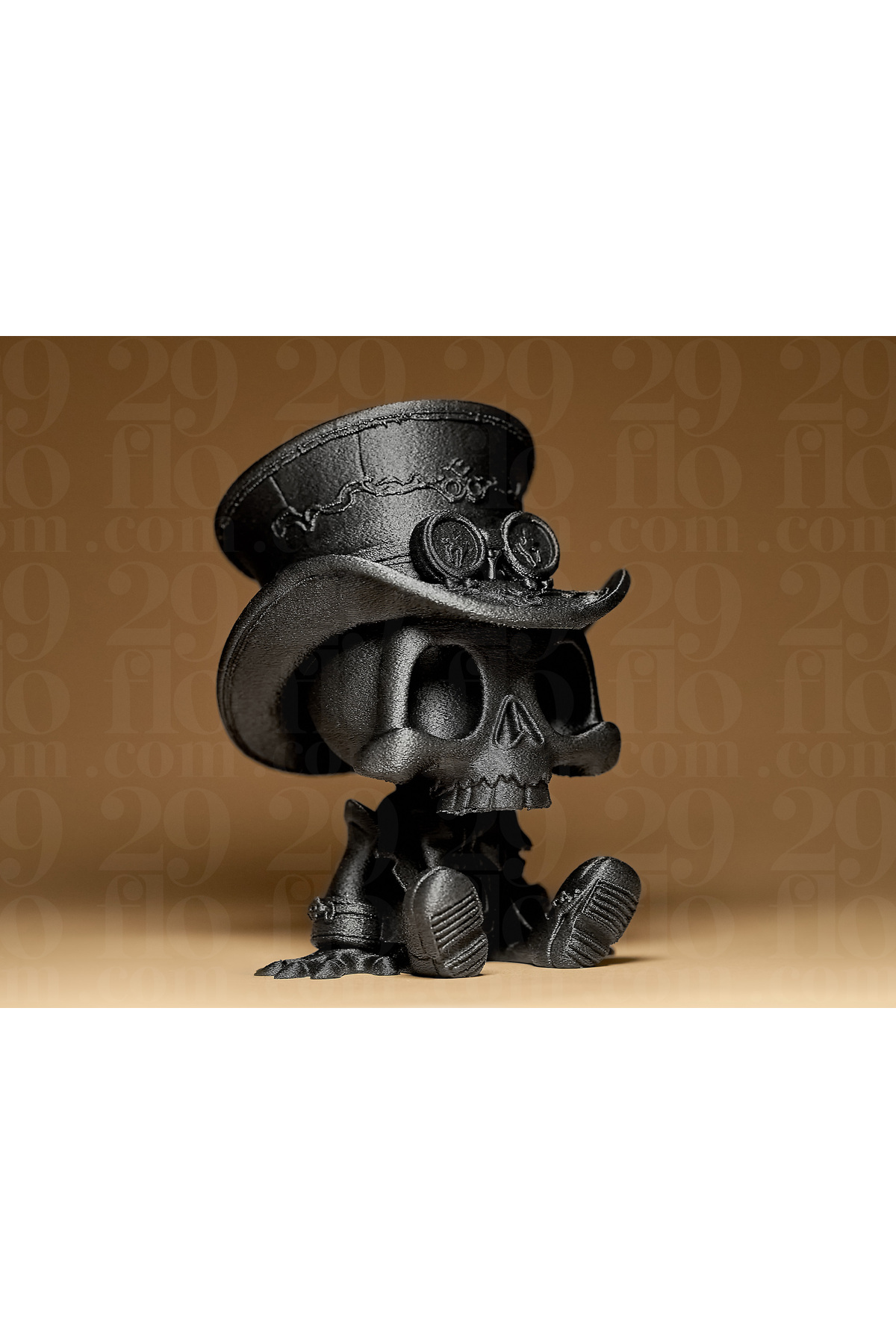 12 cm Boyutunda 3D Baskılı İskelet Figürü - Masaüstü Dekorasyon - İsim Yazılabilir