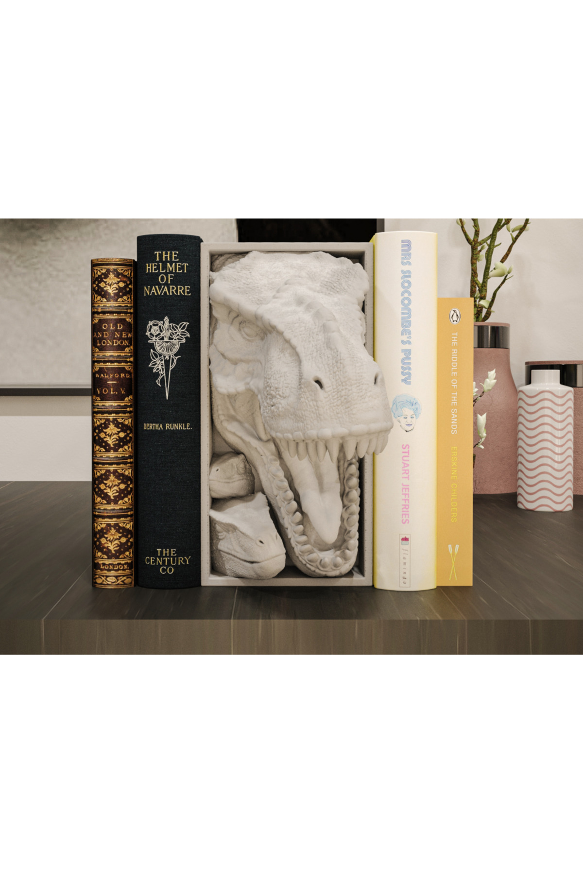 Jurassic Park Bücherregal-Dekor und T-REX-Dinosaurier – Name zum Ausdrucken