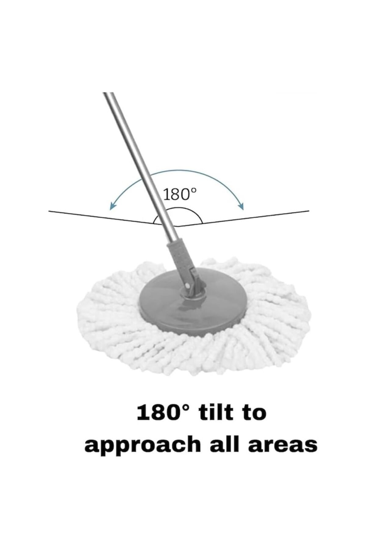 Nova-5 Universal Refills for 360 Degree Rotating Mop Made of Microfiber with High Absorption Power, White 3