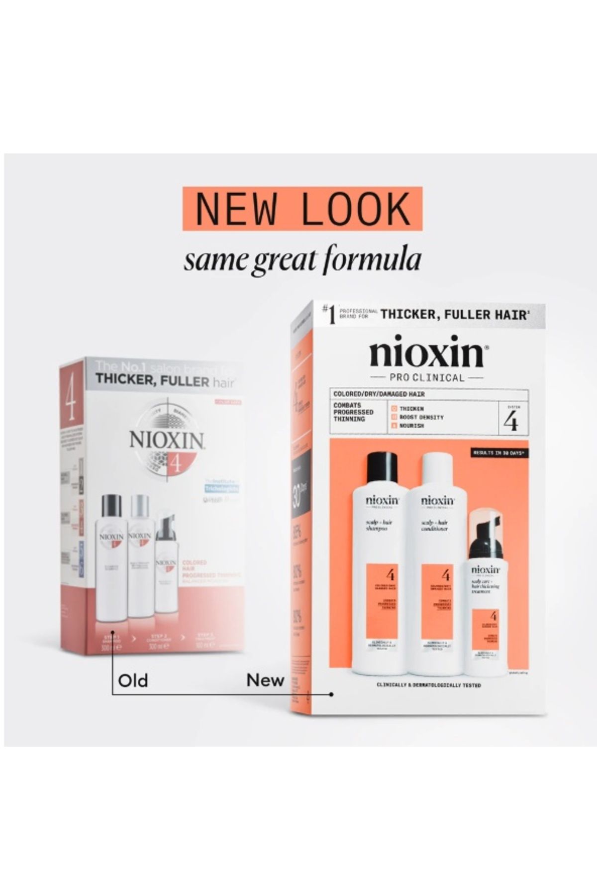 Nioxin-Set System 4 – Șampon 150ml + Balsam 150ml + Tratament pentru scalp 40ml pentru păr subțire și subțire 3