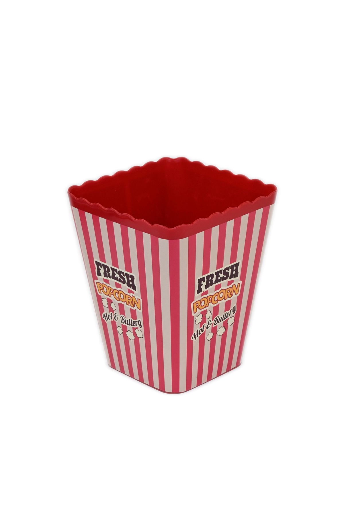 Herevin-1.3 Litre Red Popcorn Box - Classic StripedPolypropylene (PP) Snack Container for Popcorn 3