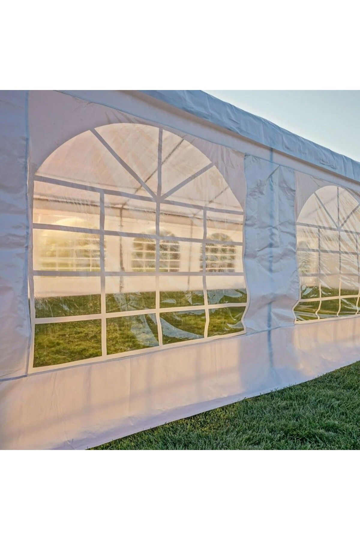 PROCART-Cort evenimente, pavilion 12x6x3,7 m, PVC ignifug, suprafață 72 mp, 12 ferestre 10