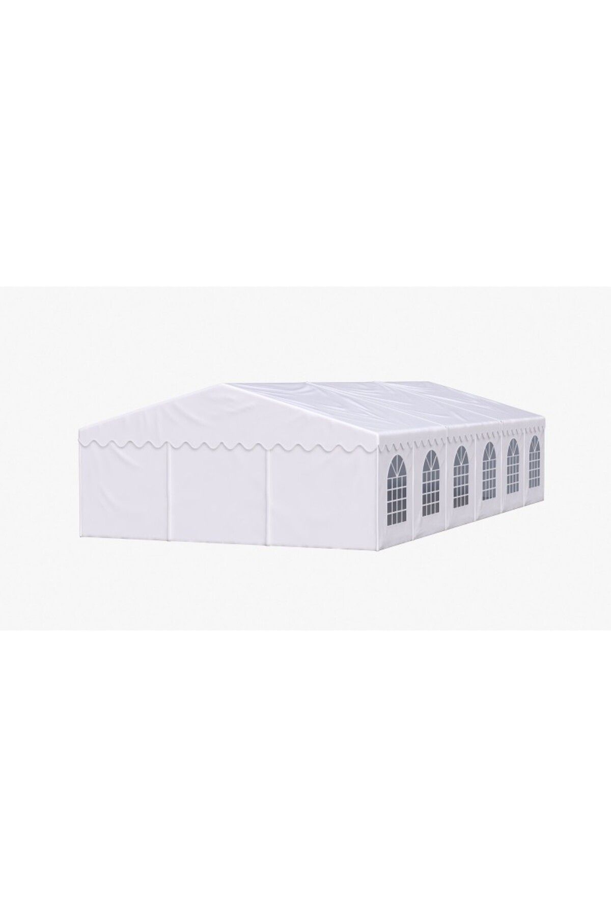 PROCART-Cort evenimente, pavilion 12x6x3,7 m, PVC ignifug, suprafață 72 mp, 12 ferestre 21