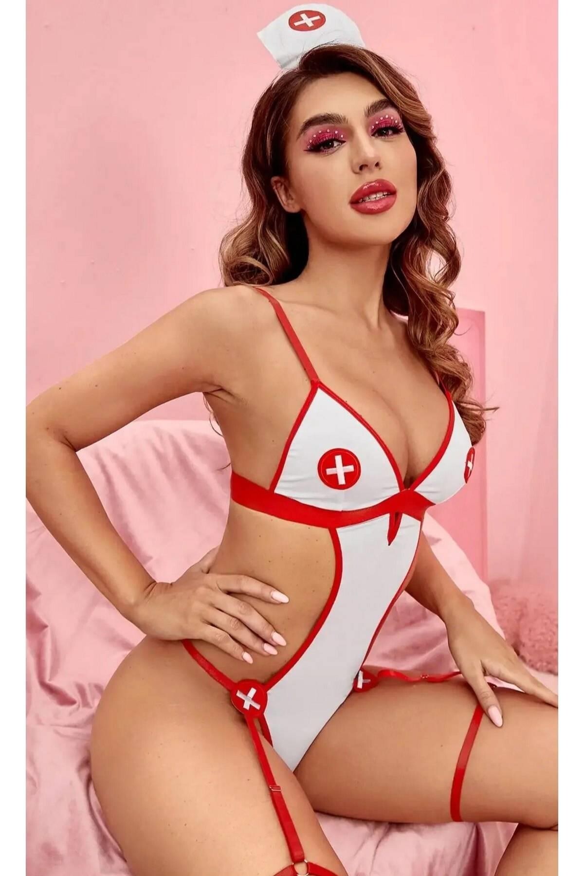 Dark Velvet Fantezi Gecelik Kostümü Beyaz ürün görseli 3