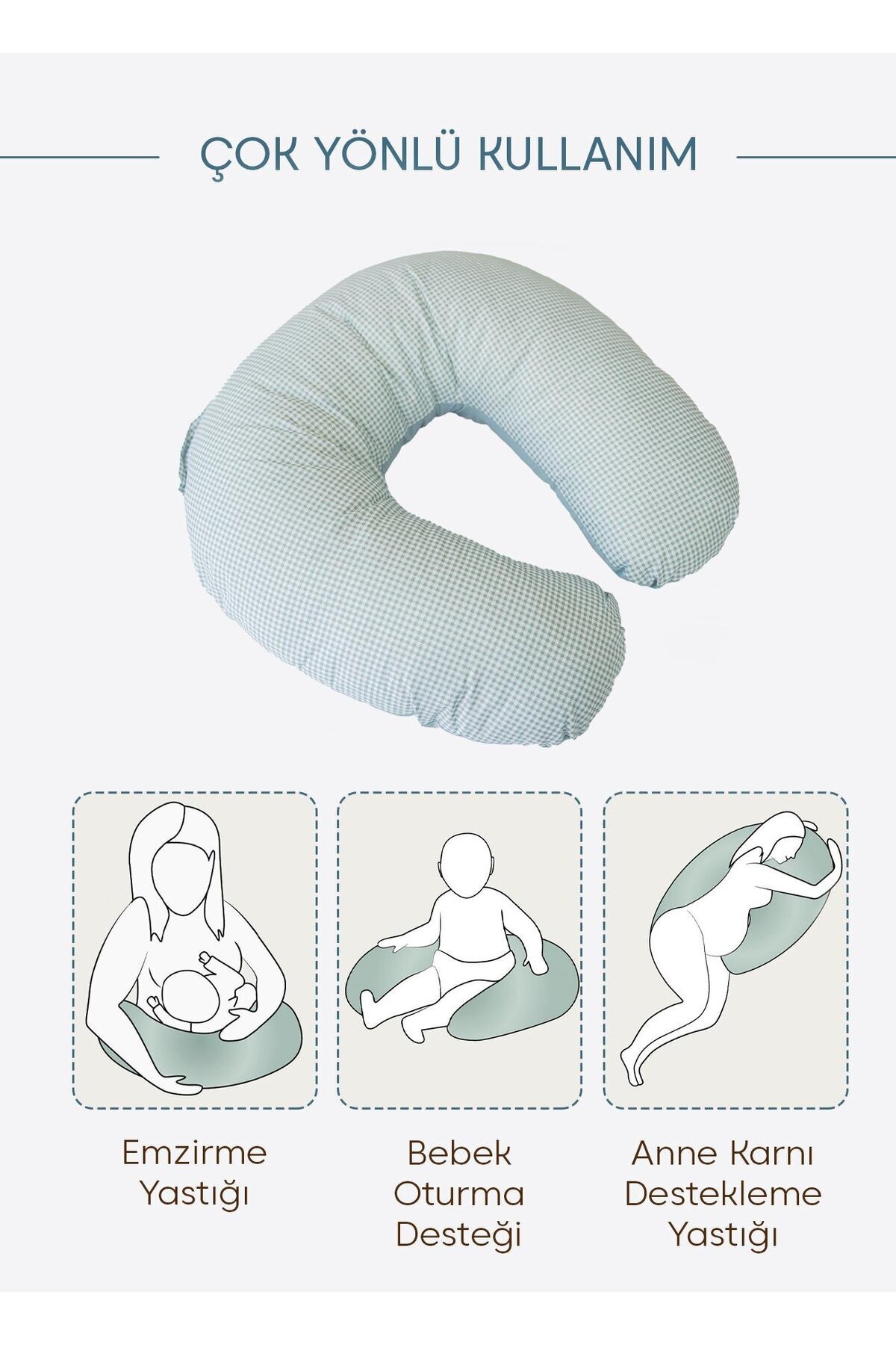 kitikate My Toy Çok Fonksiyonlu Emzirme Yastığı Mavi fotoğrafı 4 (önizleme)