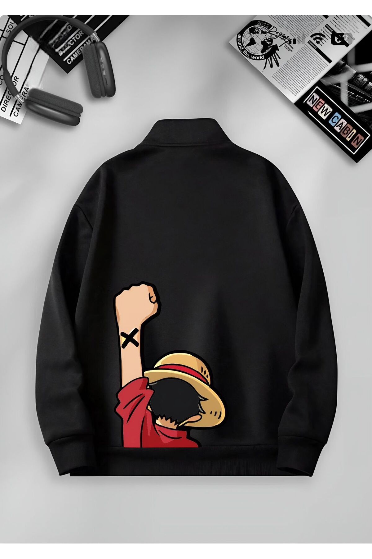 YOHO SPORT  Yarım Fermuarlı 3 İplik ONE PIECE BASKILI Sweatshirt - Görsel 2