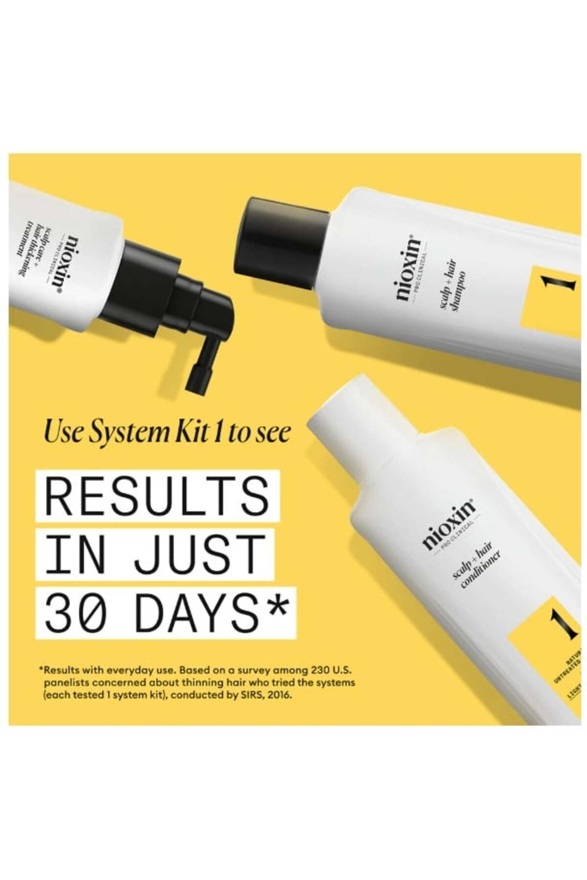 Nioxin-Set Sistem 1 – Șampon 300ml + Balsam 300ml + Tratament pentru scalp 100ml pentru păr 3