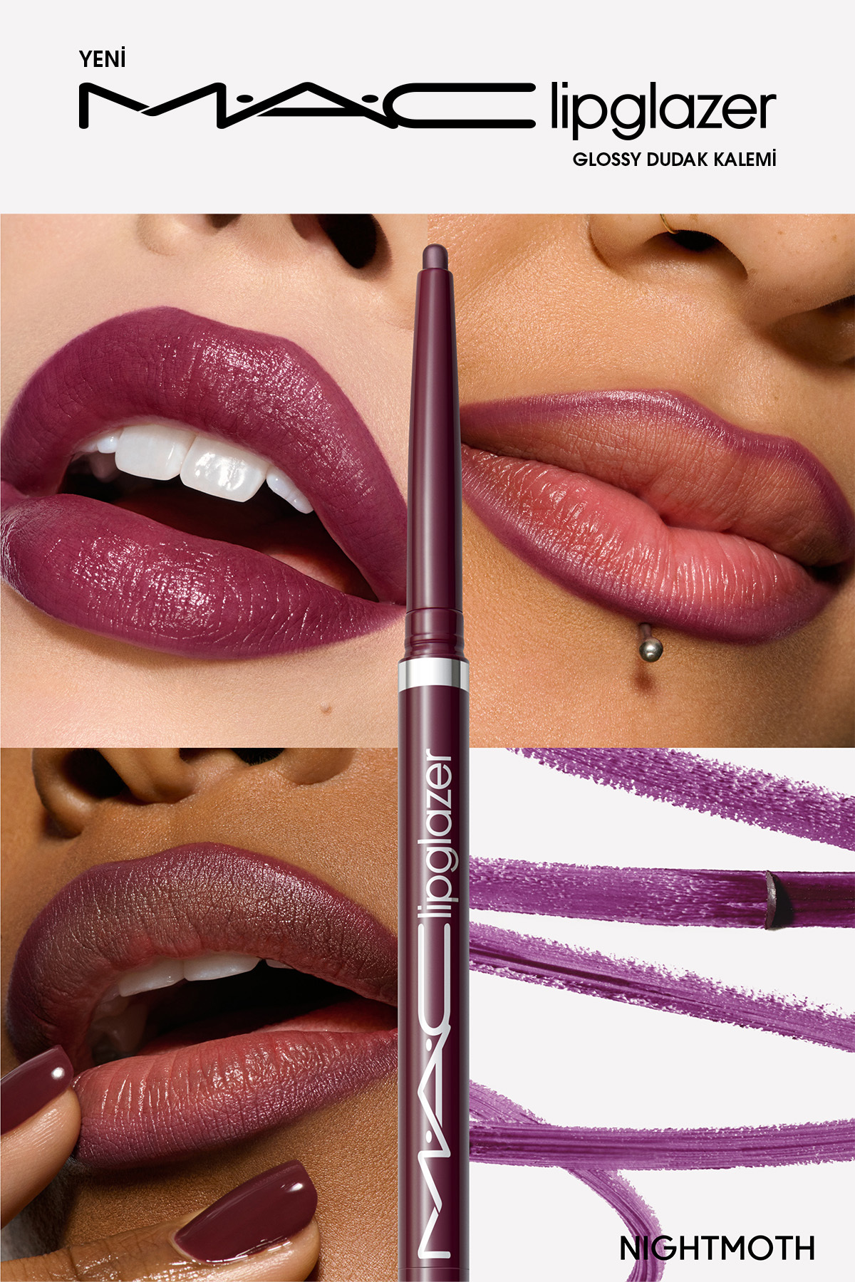 Lipglazer Gloss Etkili Dudak Kalemi - Nightmoth — زرشکی 137547 — تصویر 2 از 4