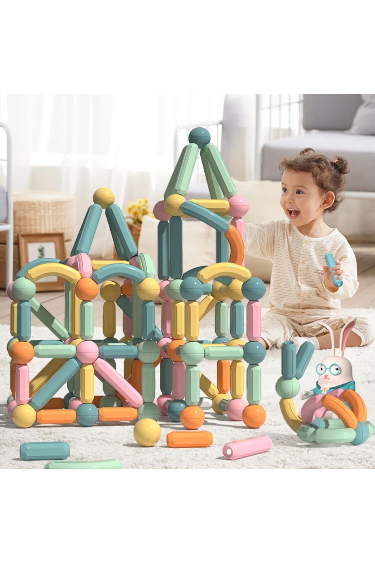 Picodino-Magnetic construction game sticks building Onshine, 84 pieces 3
