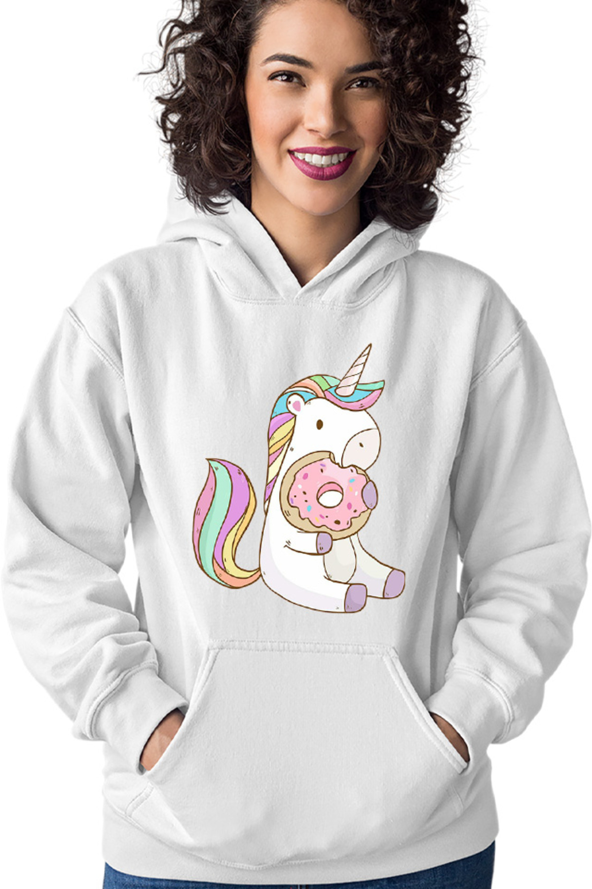 OEM Hanorac Dama Unicorn Squad Donnut Eat Sweet Femeie - S
