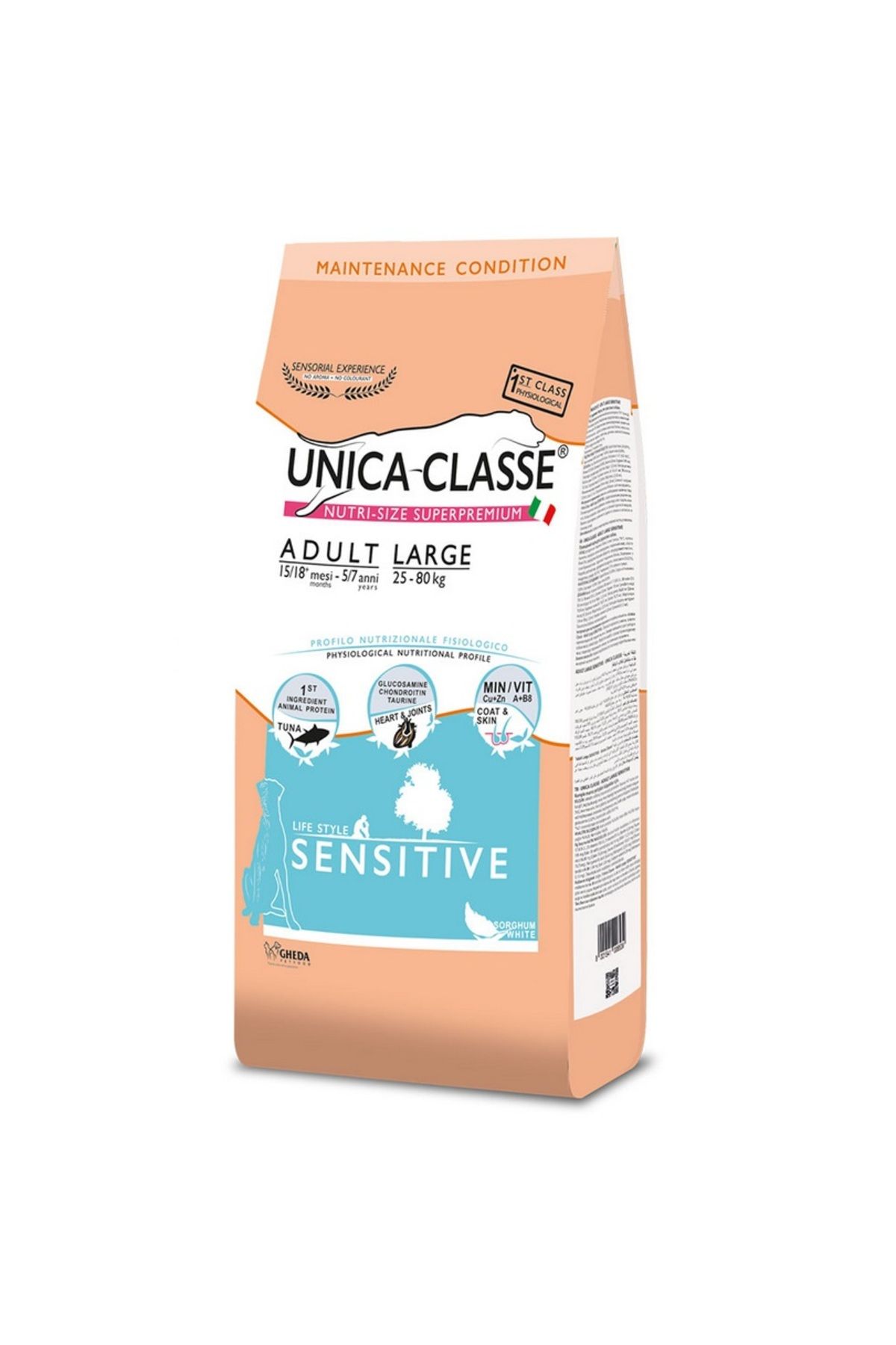 Unıca Classe Hrana Uscata Pentru Caini Unica Classe, Adult Mare Sensibil, Cu Ton 12kg - One Size