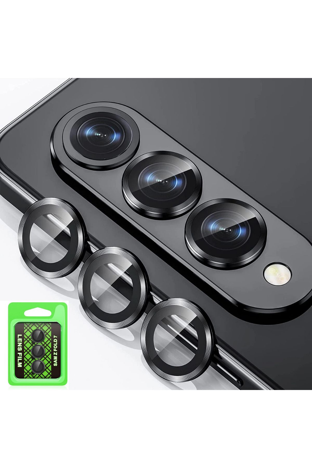 İncisoft-واقي عدسة الكاميرا المتوافق مع Samsung Galaxy Z Fold 7 من الزجاج المقسى مع أداة تطبيق سهلة 1
