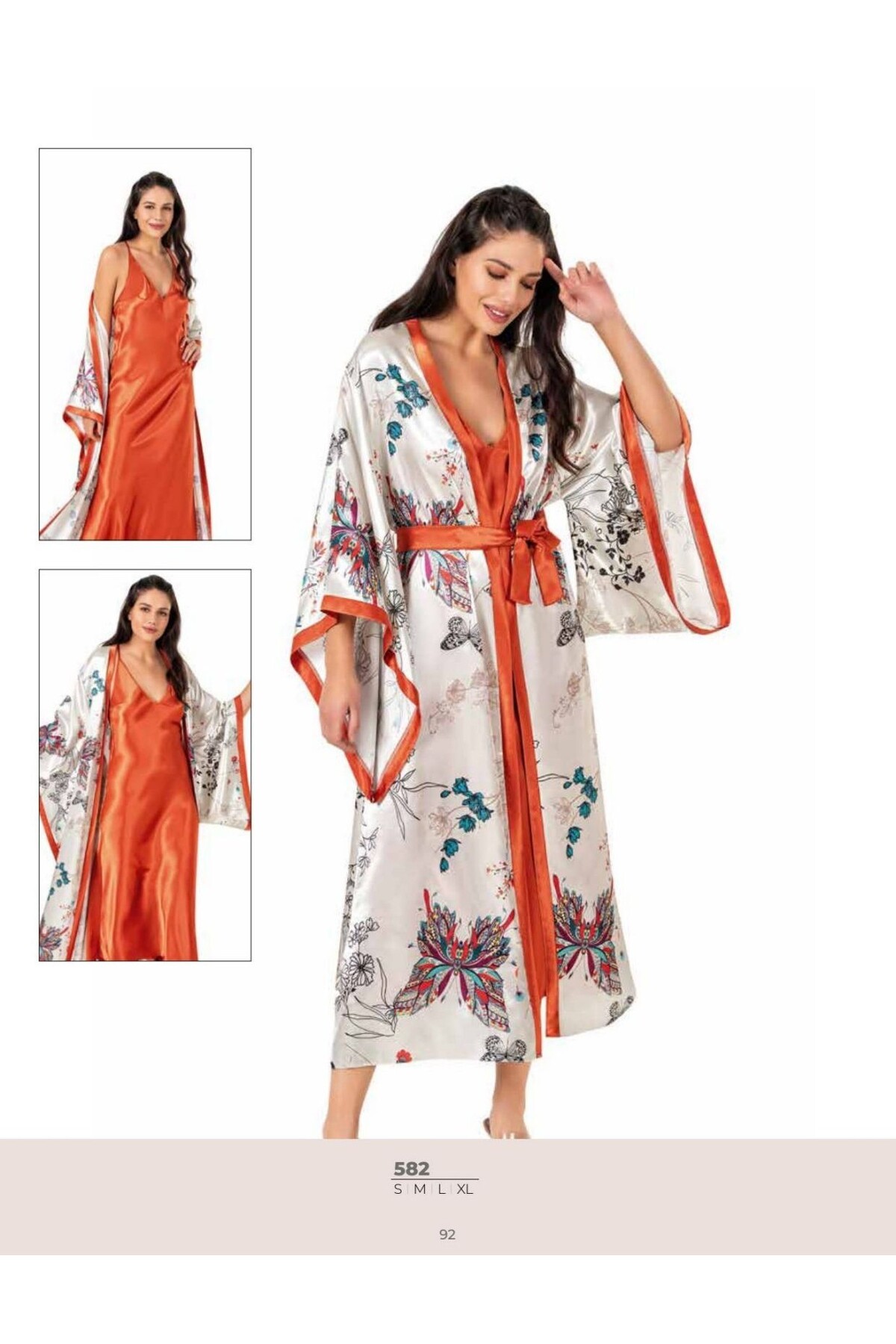 NightLove Kadın Uzun Gecelik Takım 582 MOONGİRL