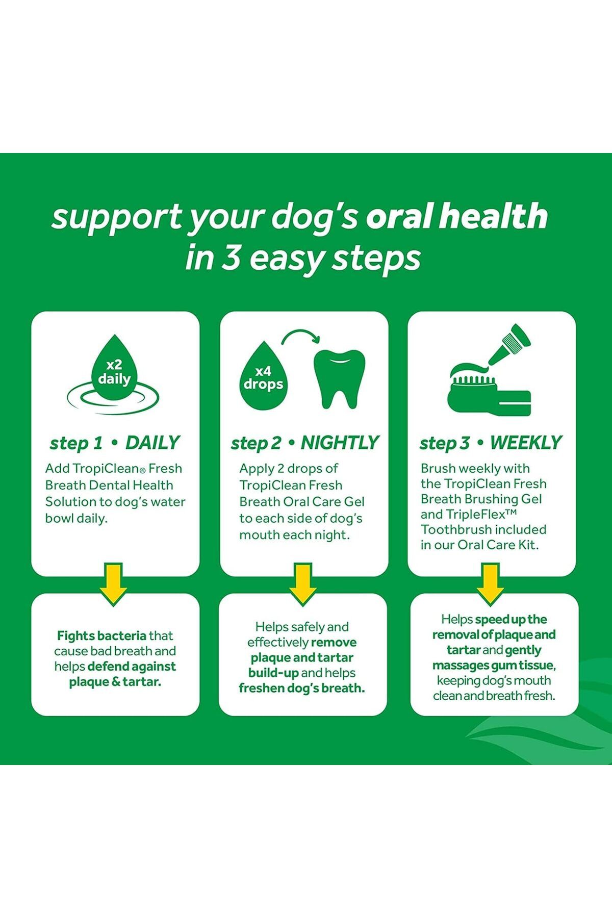 Tropiclean-Natural Fresh Breath Dental Health Solution, Clean Teeth, Dental Oral Care, Water Additiv 5