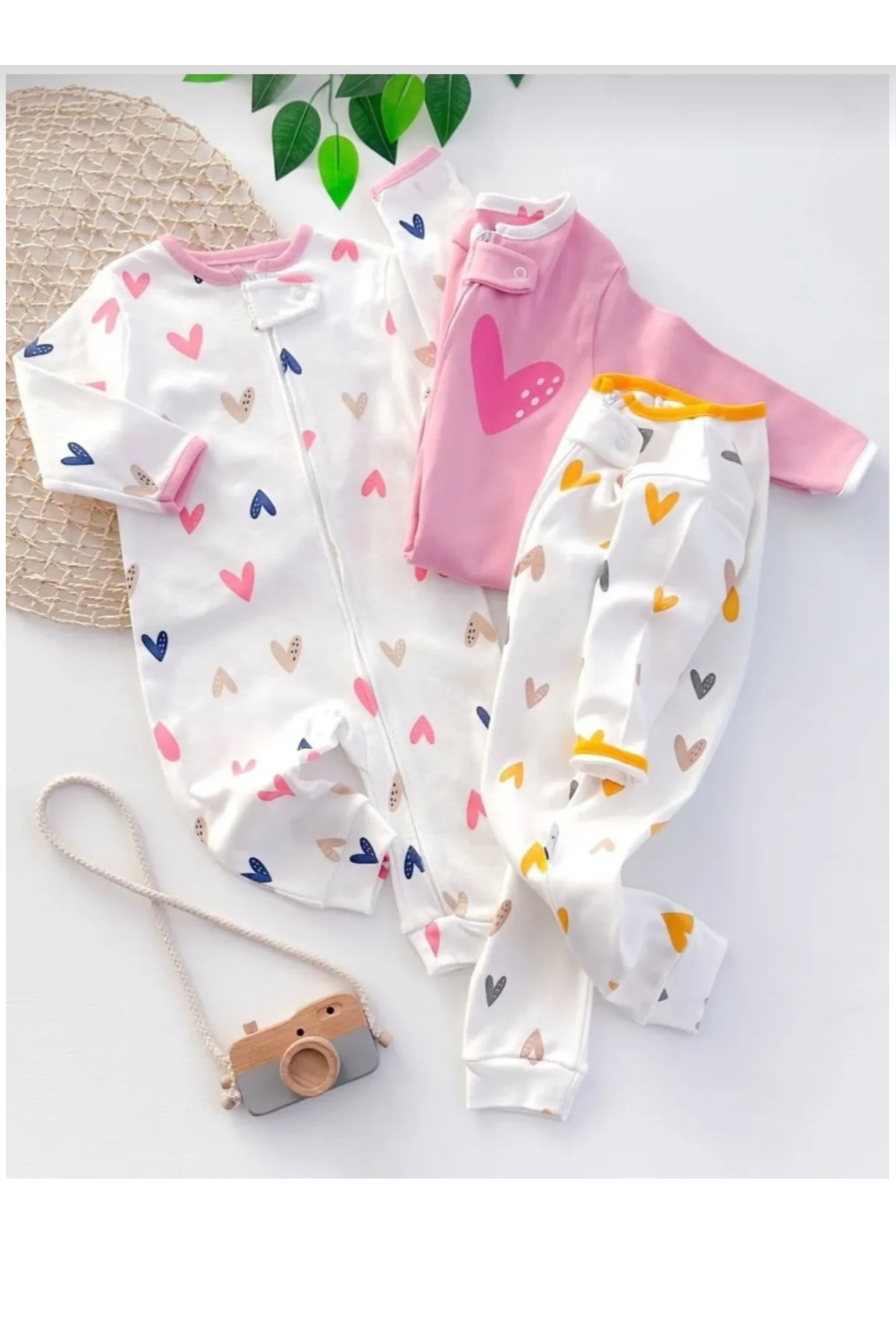BabyWings Kız Bebek Fermuarlı Manşetli Mevsimlik Tulum %100 Pamuk fotoğrafı 2 (önizleme)