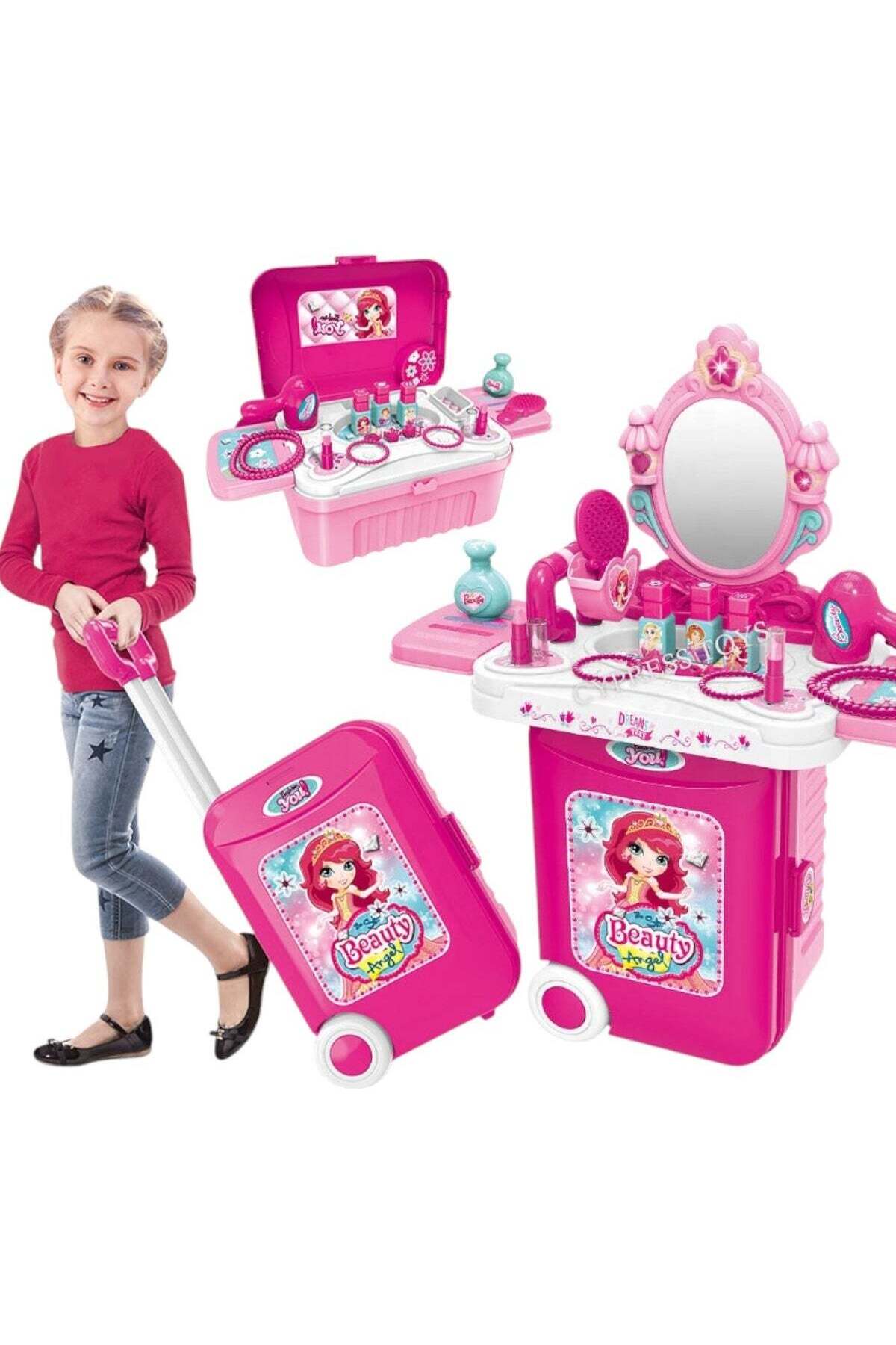 ألعاب تجميل 3 في 1 مع طاولة زينة للبنات