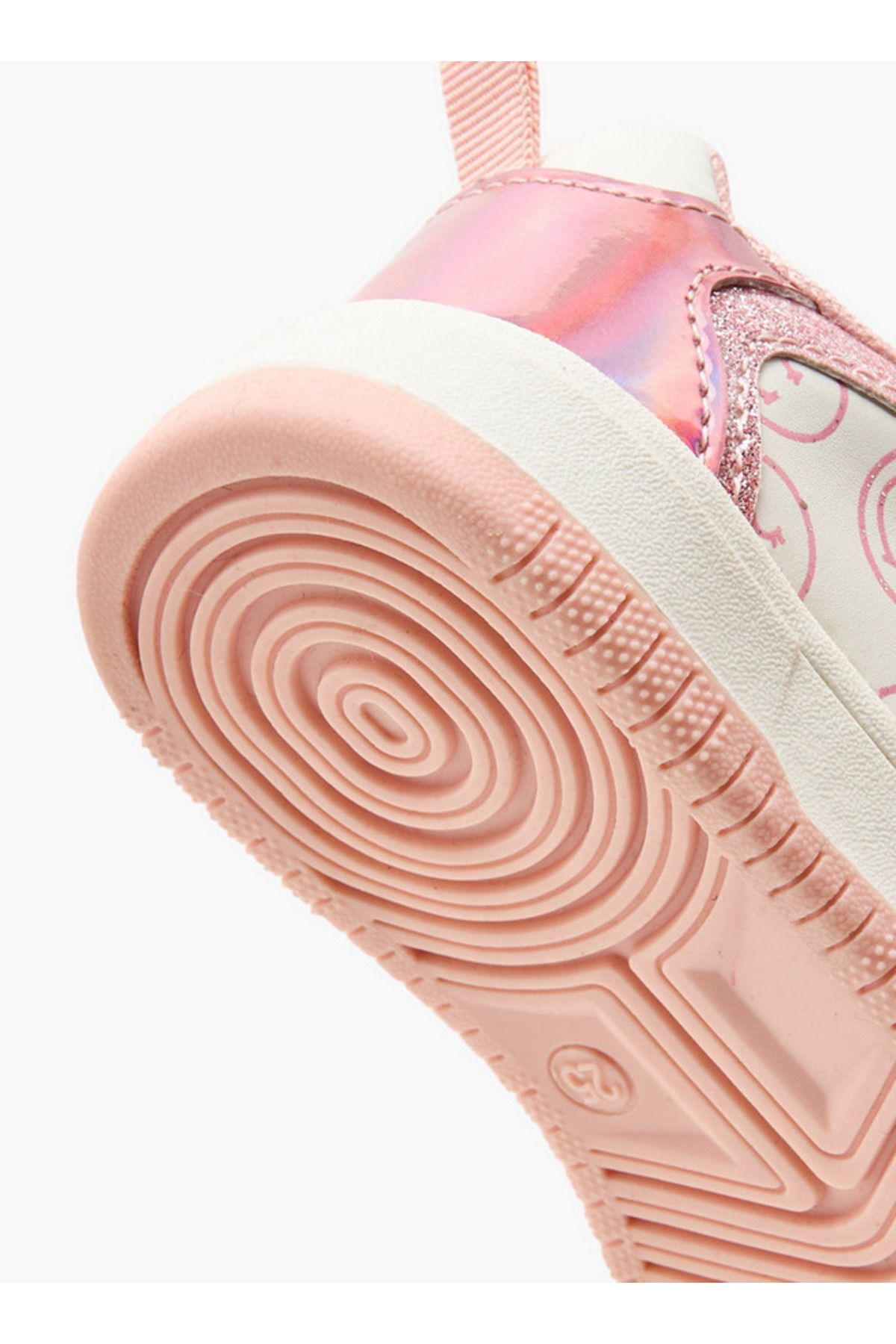 SMILEY-SmileyWorld Logo Print Sneakers with Hook and Loop Closure 5