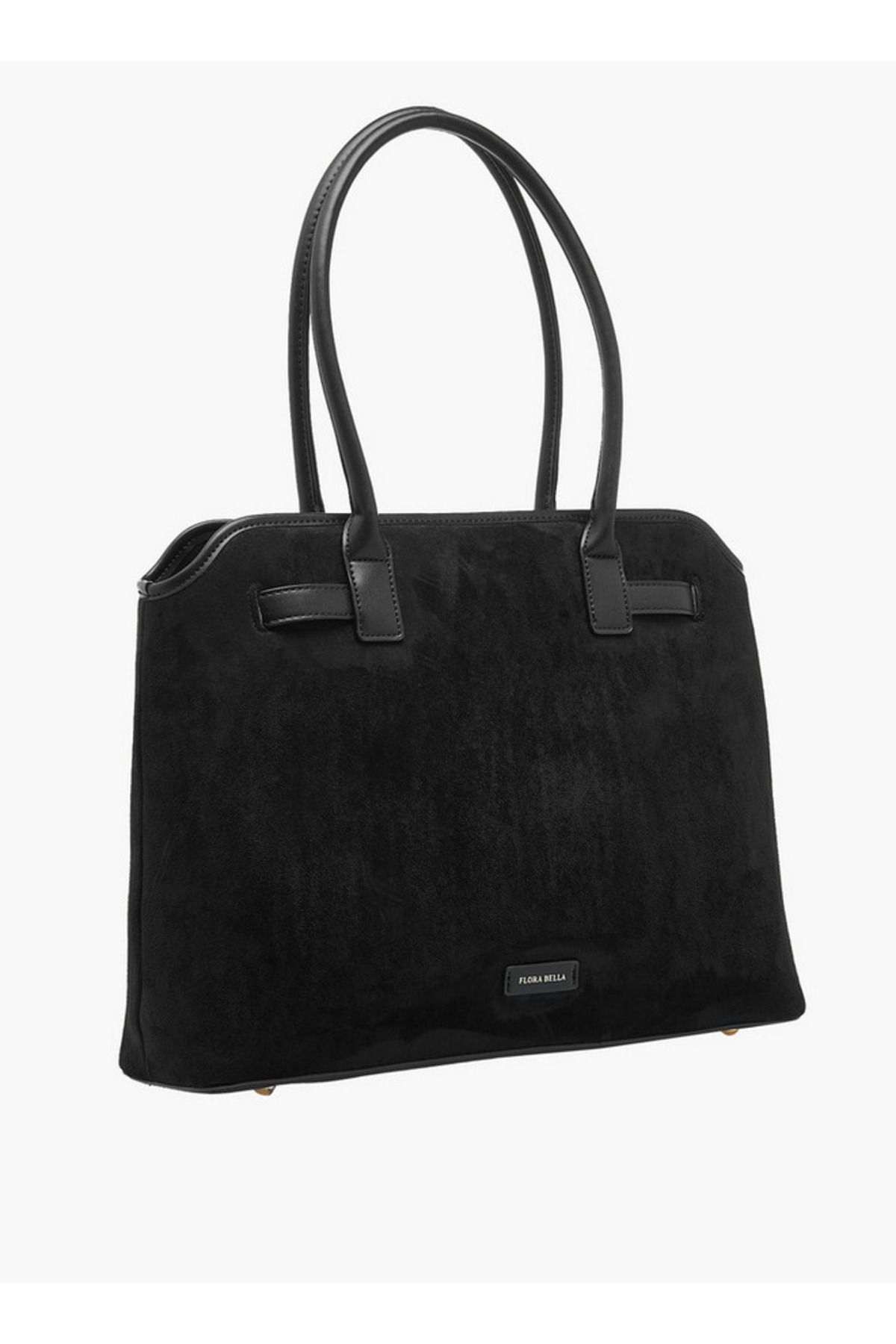 Flora Bella by Shoexpress-Solid Tote Bag with Double Handles and Zip Closure 4