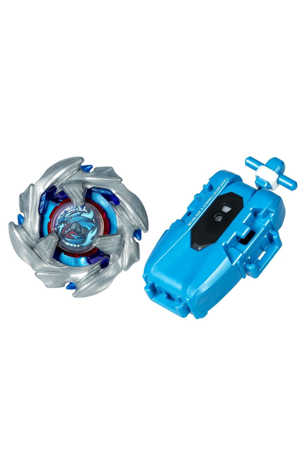 BEYBLADE-X LET IT RIP COBALT DRAGOON 2-60C LAUNCHER AND WHEEL SET 2