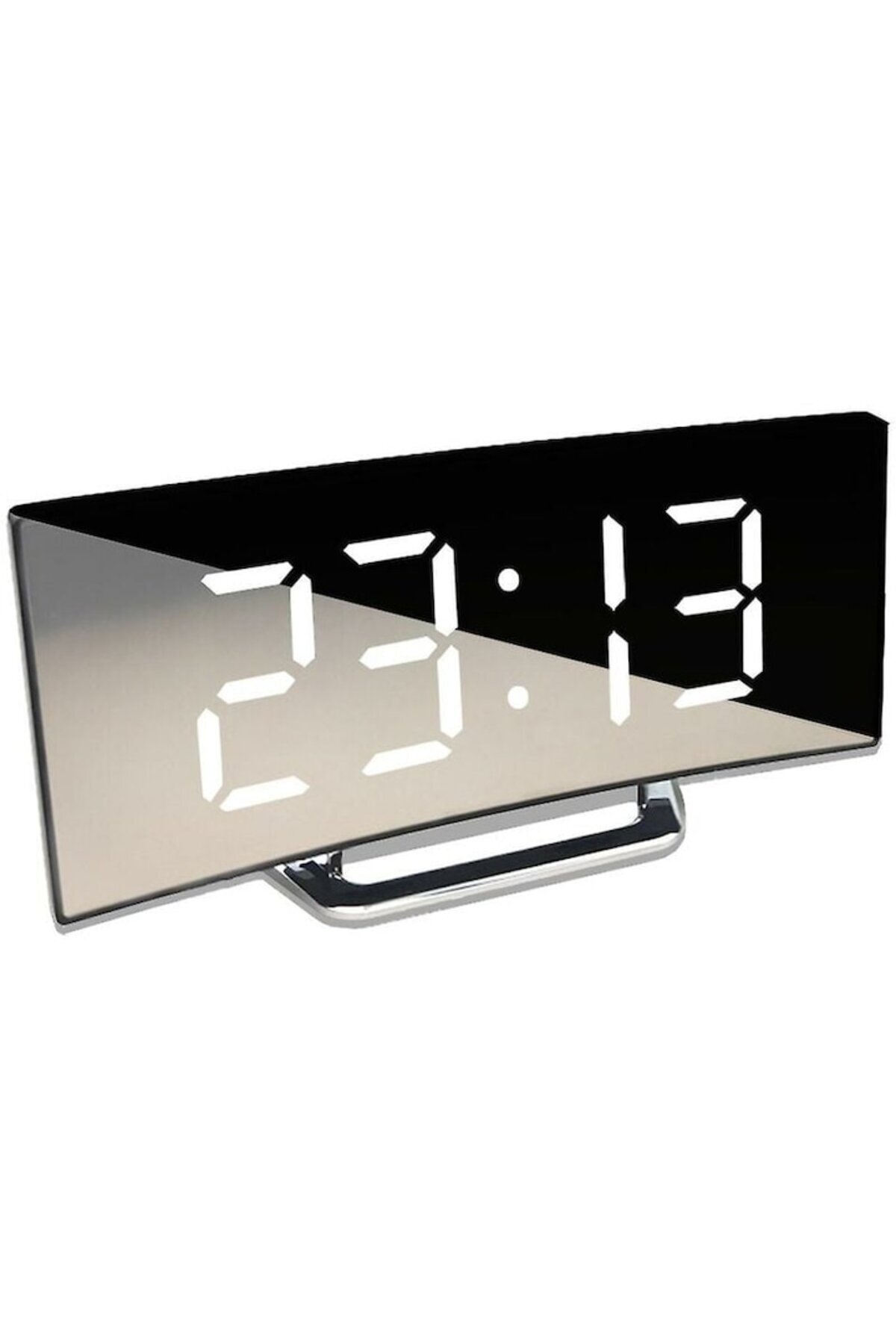 longziming-Digital decorative clock with curved screen, longziming, night mode, mirror surface, 30x10cm 2