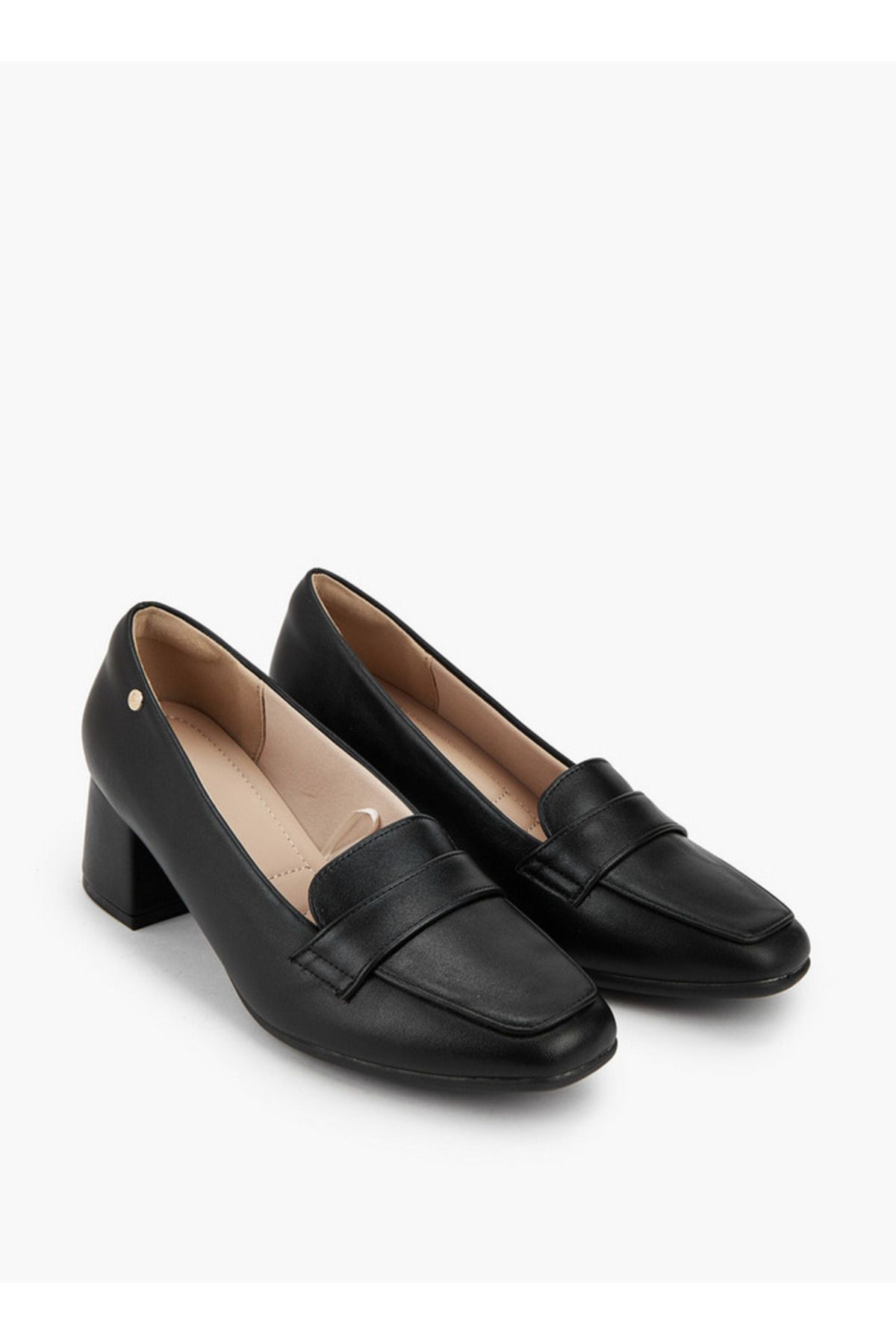 Flora Bella by Shoexpress-Solid Slip-On Shoes with Block Heel 5