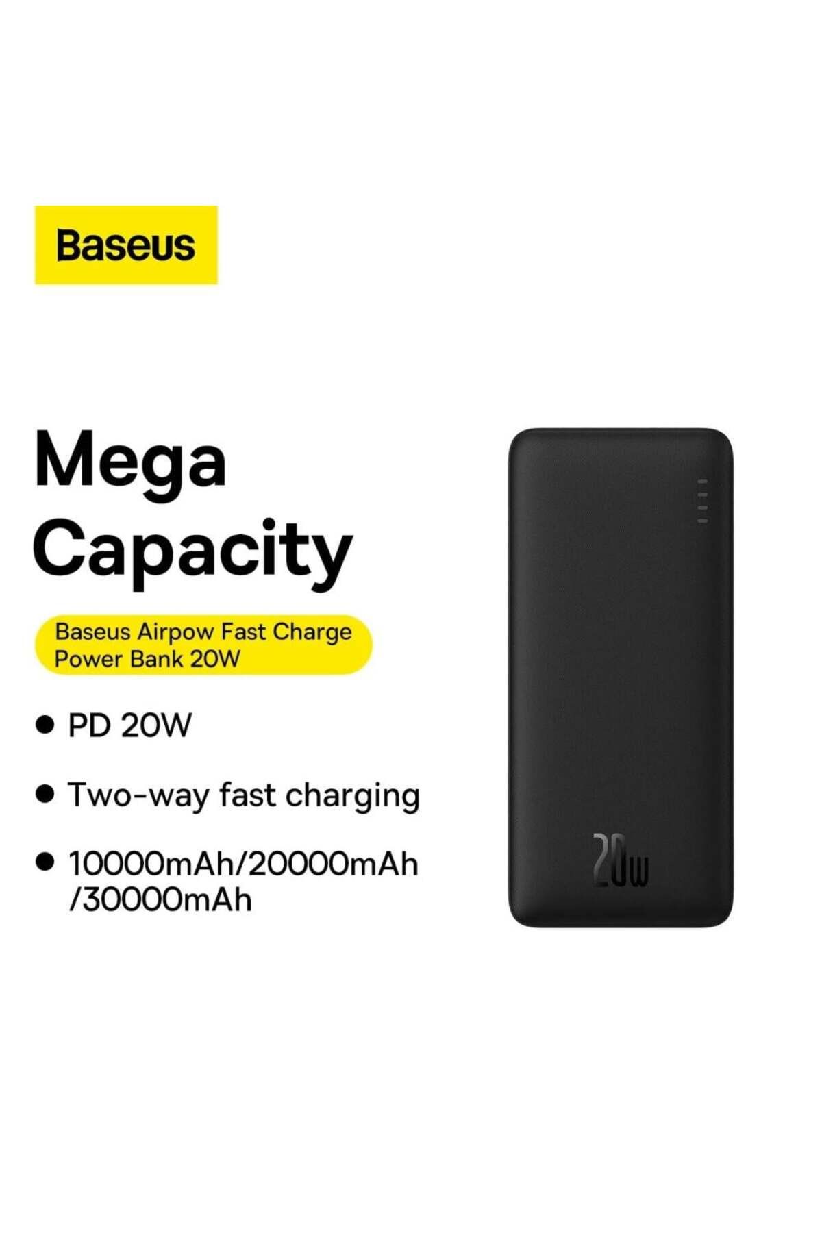 Baseus-Bezos PPAP10 Airpow 20000mAh PD 20W Charger | Dual-Input/Output Portable Charger with Fast Charging Support 3