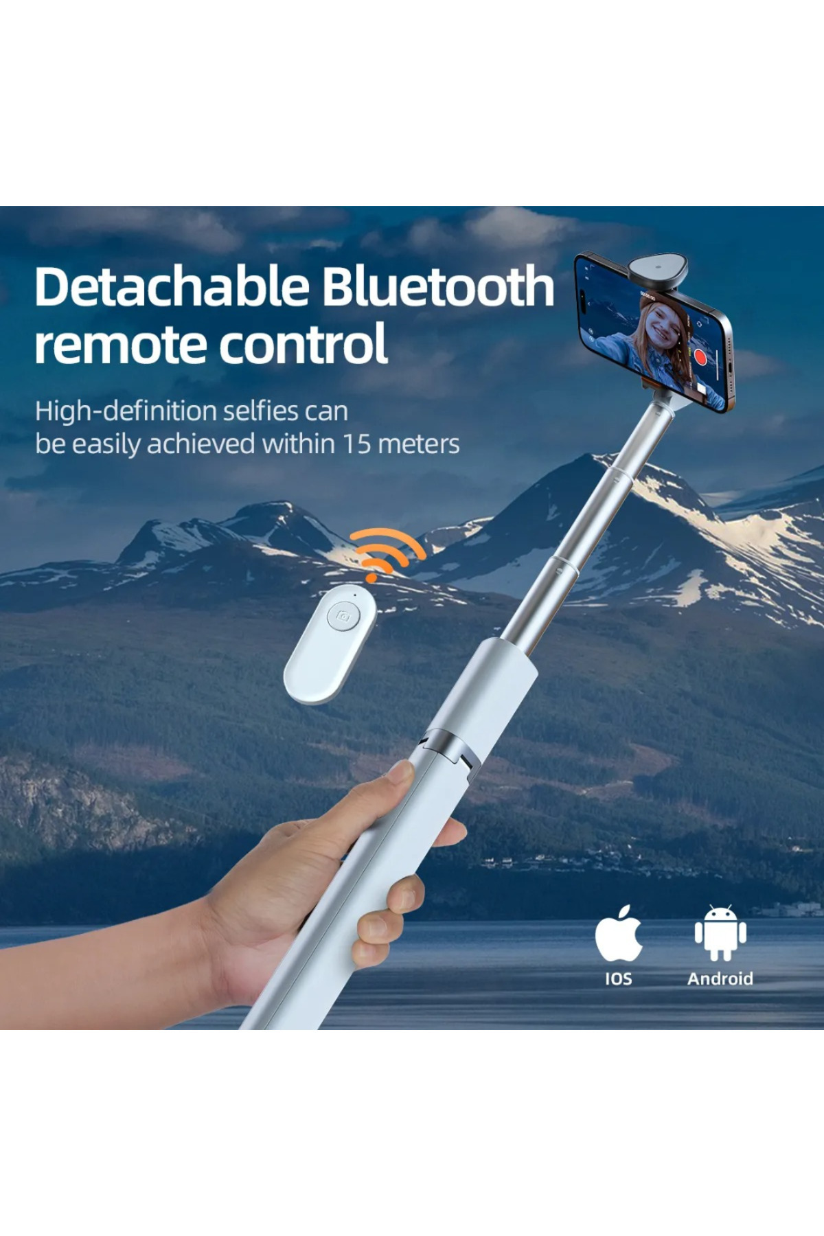 OEM-Wireless selfie stick with tripod, Bluetooth and remote control 3
