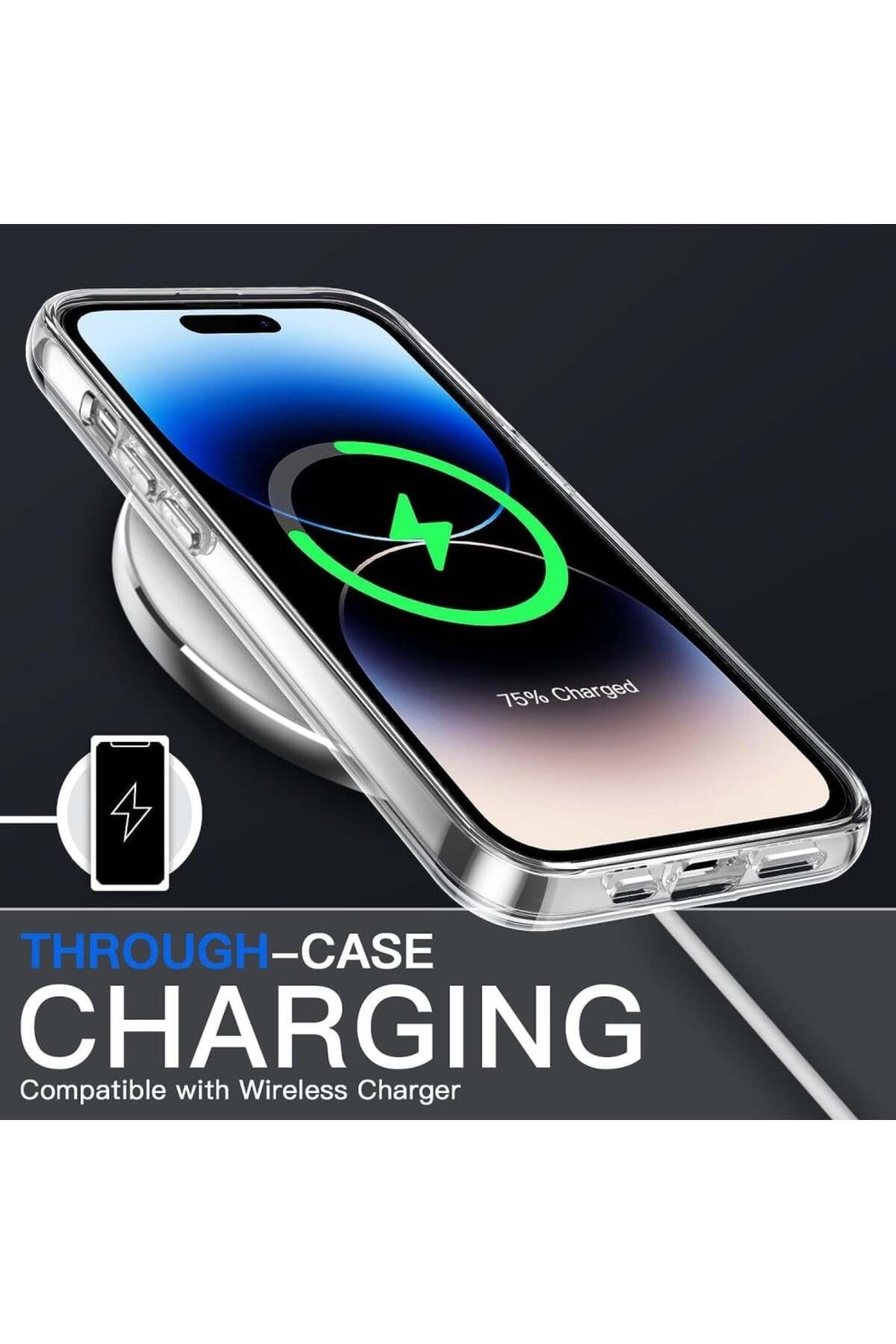 Spon-Hogan Wireless Shockproof Case for iPhone - Clear Protective Sword iPhone 13 Pro Max 2