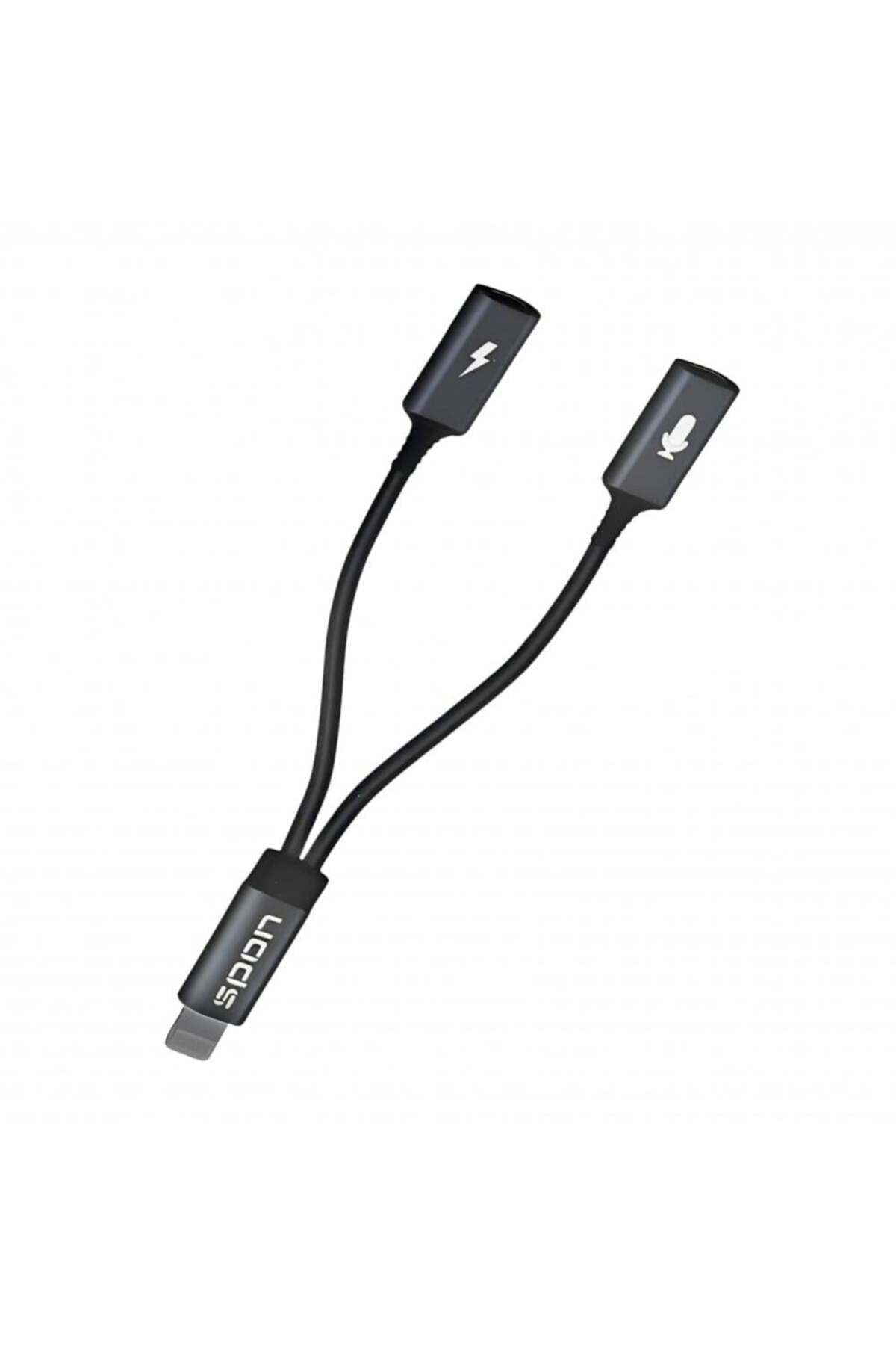 Spon-4 in 1 Lightning to 2 Headphone and Charger Adapter for iPhone 1