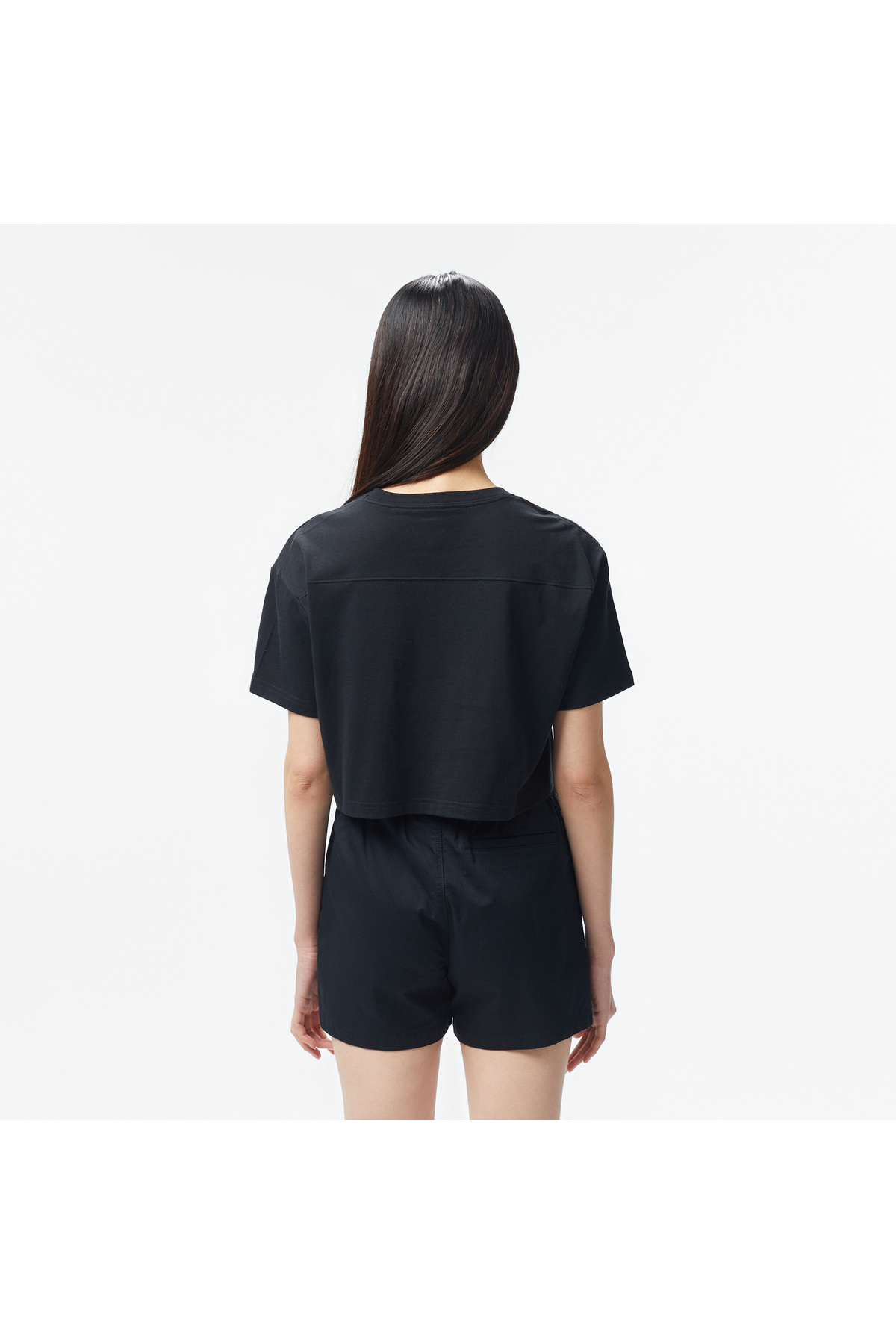 Converse Sporty Boxy Kadın Siyah T-Shirt görsel 2