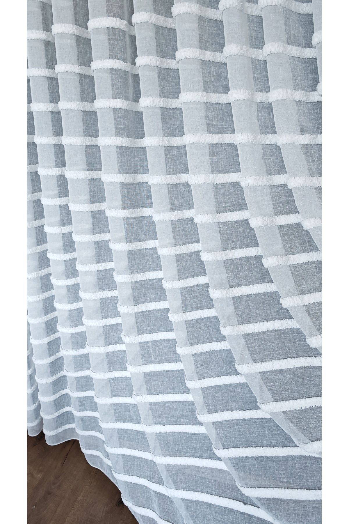 Yuka-Ecru Linen Tulle Curtain with Beard 1/3 Tight Pleats No Wrinkle Ironing Not Asking for Pleated Skirt Suitable for Any Room 5