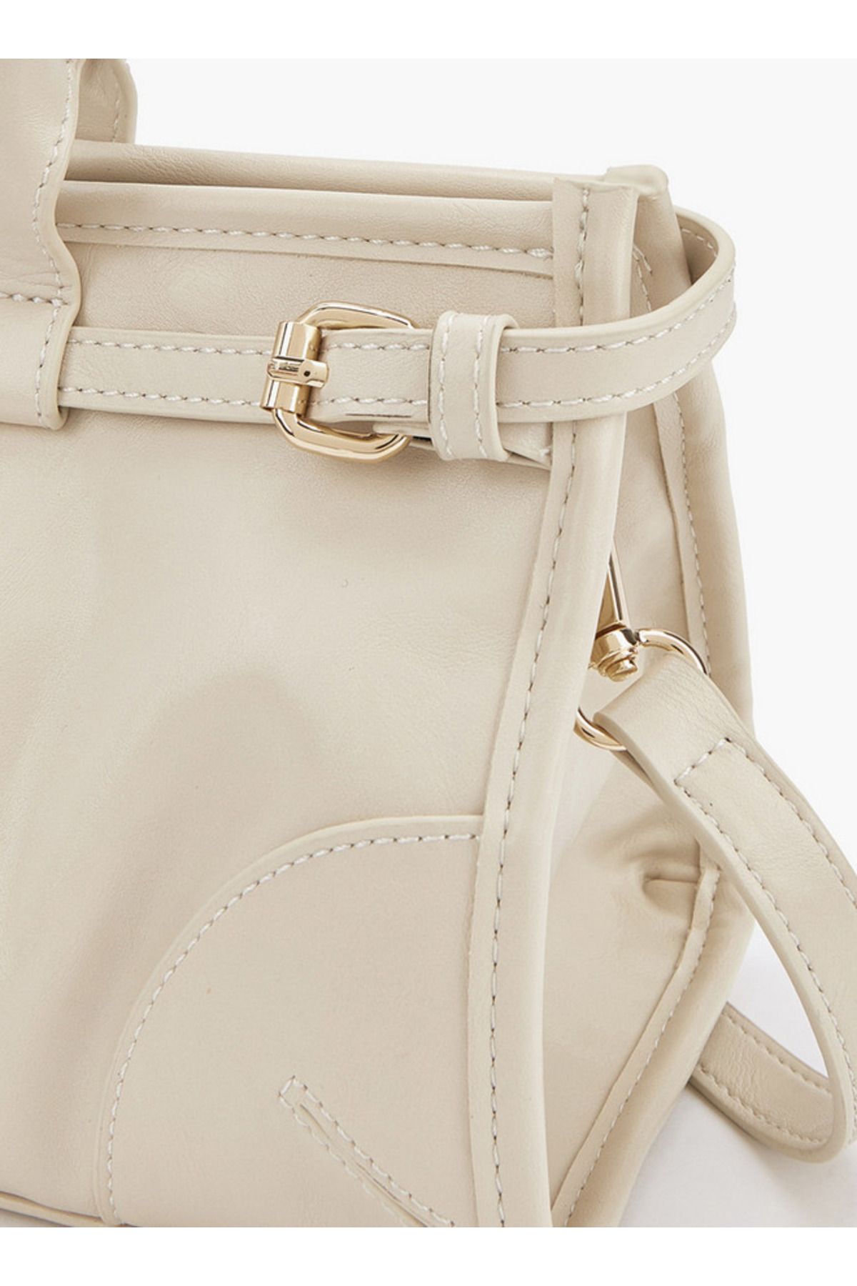 Flora Bella by Shoexpress-Solid Double Handle Shoulder Bag with Detachable Strap 3