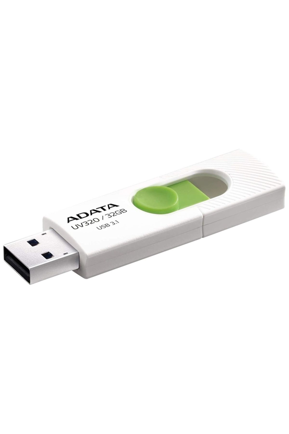 Adata-Stick USB UV320, 32G, USB 3.1, Design glisant, Alb/Verde 2