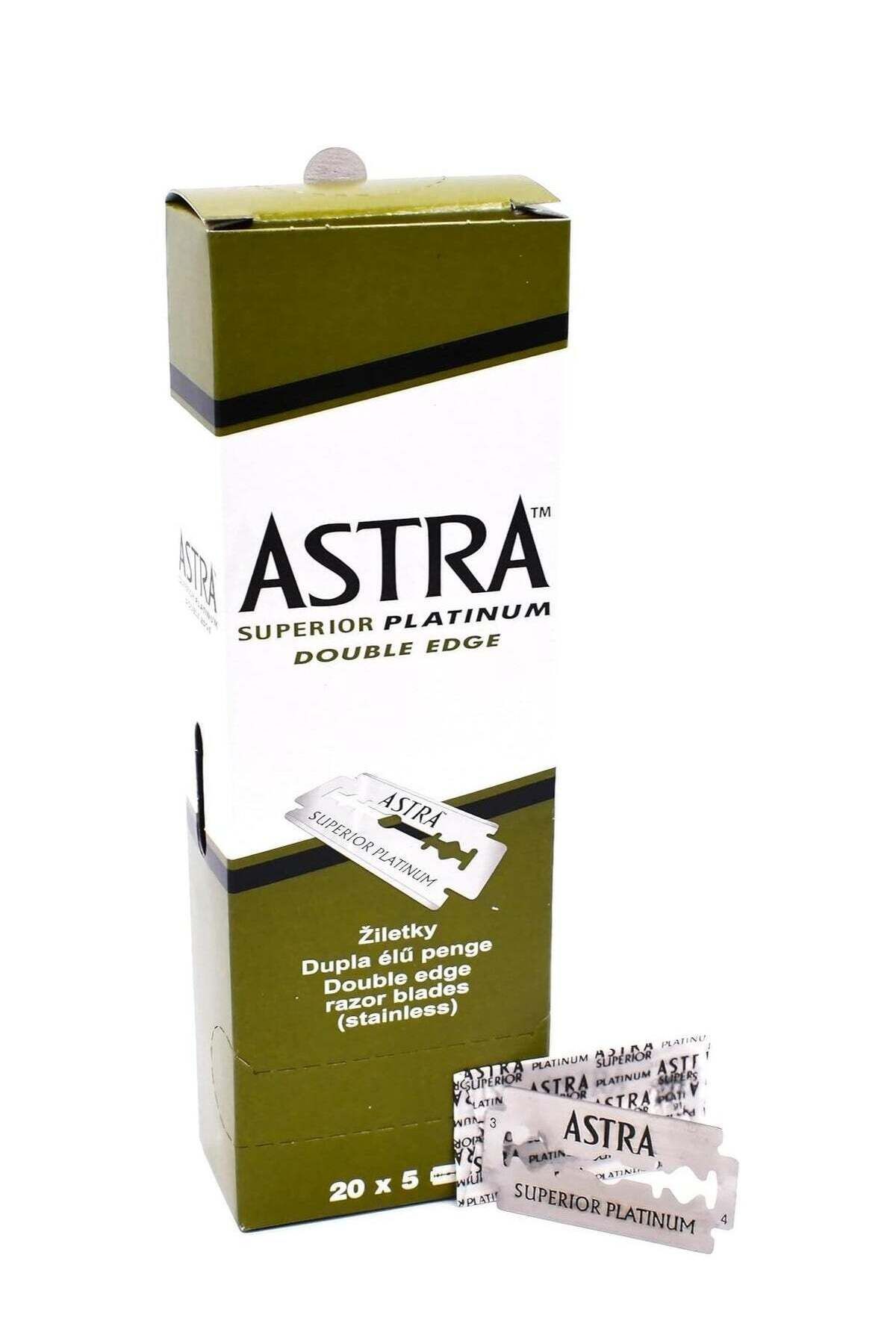 Astra-Platinum Double Edge Safety Razor Blades - 100 Blades (20 X 5) For A Smooth Shave 1