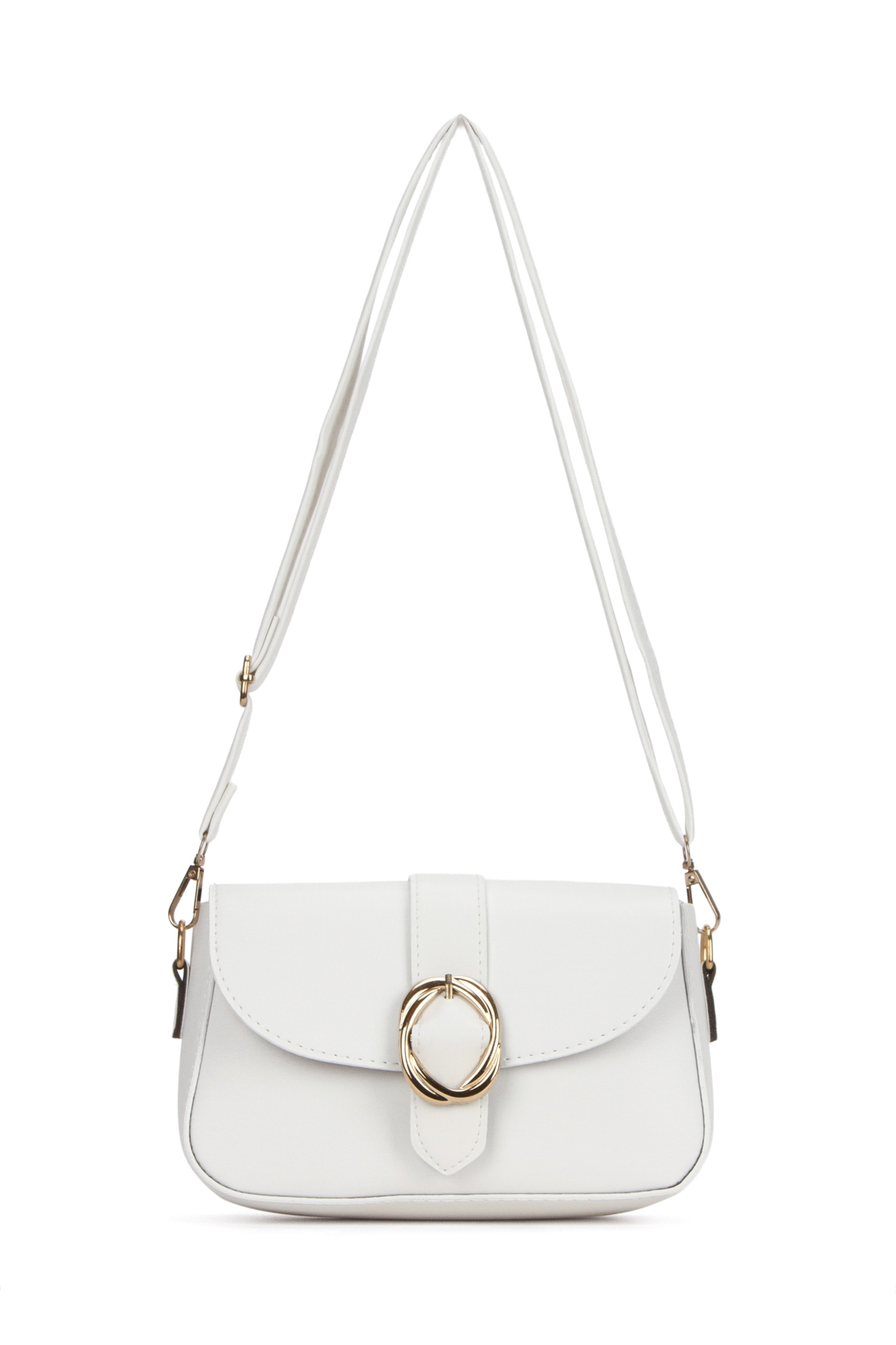 Adelina Bags  Toka Detaylı Kapaklı Günlük Kadın Omuz Çantası - Görsel 2