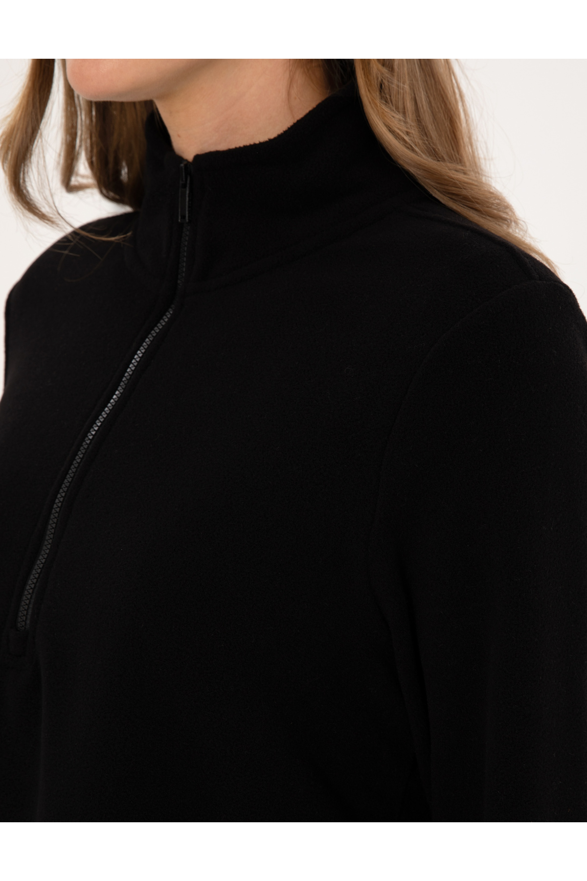 Pierre Cardin  Siyah Comfort Fit Fermuarlı Polar Sweatshirt 50316333-VR046 - Görsel 7