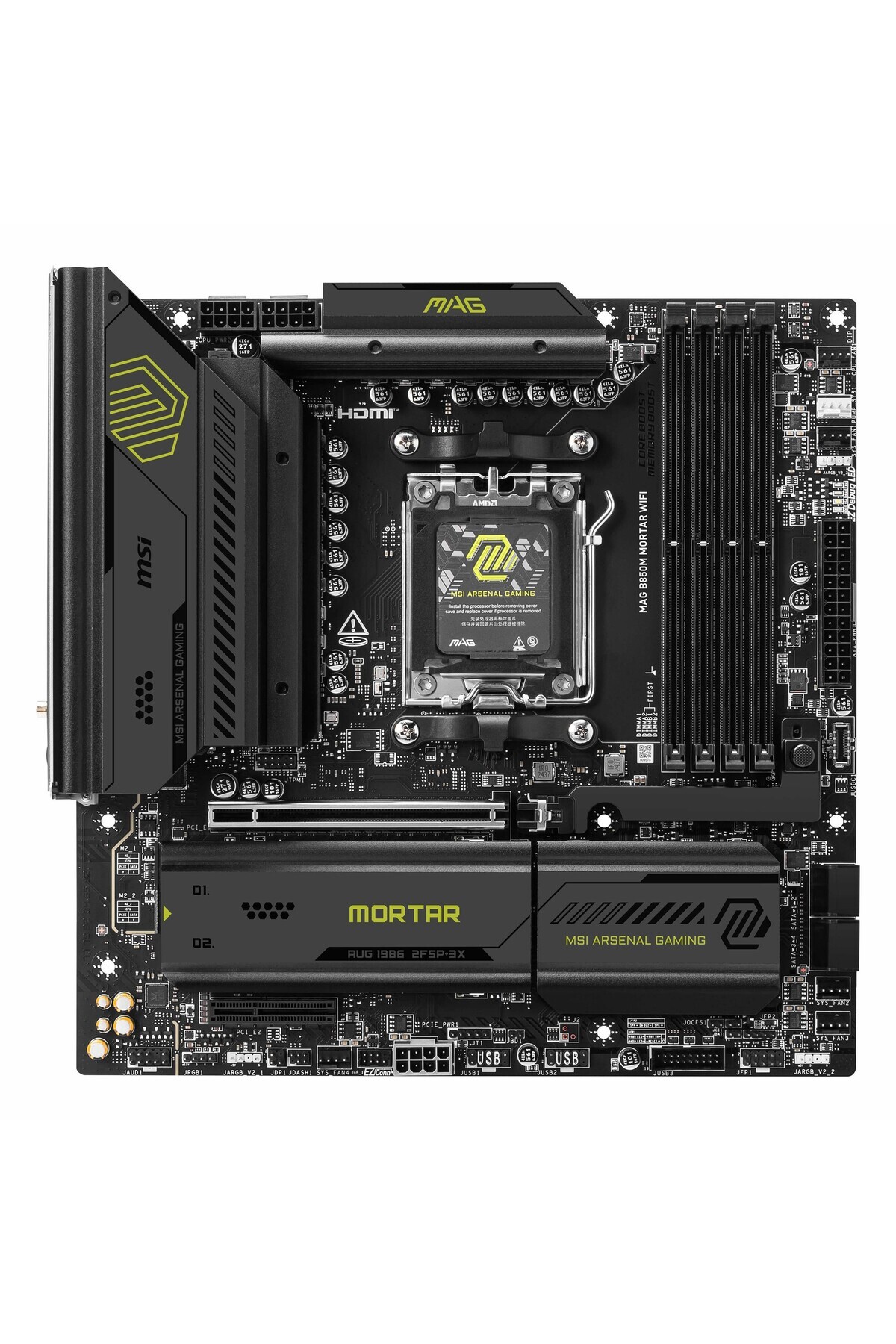 MSI-MAG B850M Mortar WiFi DDR5 (8200MHz)OC M.2 HDMI/USB-C PCIe 5.0 AM5 mATX اللوحة الأم 2