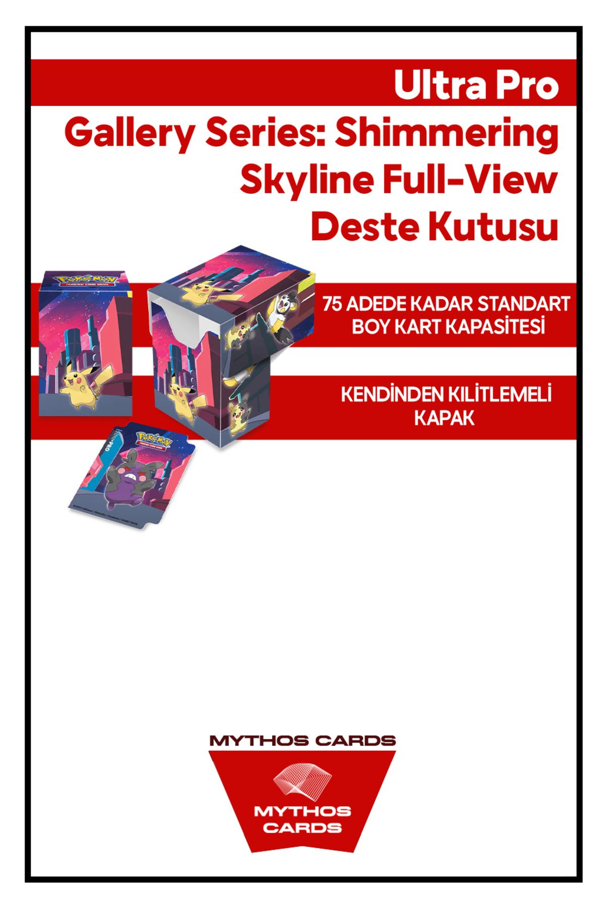 Mythos Cards-Ultra Pro -Gallery Series: Shi̇mmering Skyli̇ne Full-Vi̇ew Support Box 1