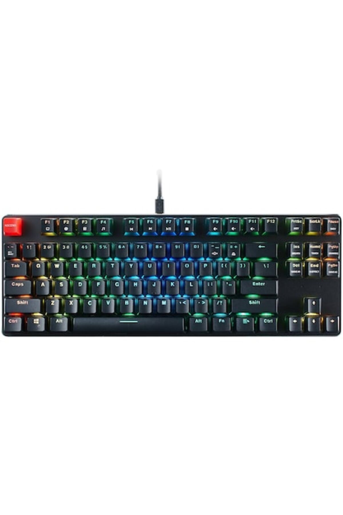 Glorious-Tastatură mecanică de gaming GMMK TKL, iluminare RGB, comutator Gateron maro, aspect american, negru 1