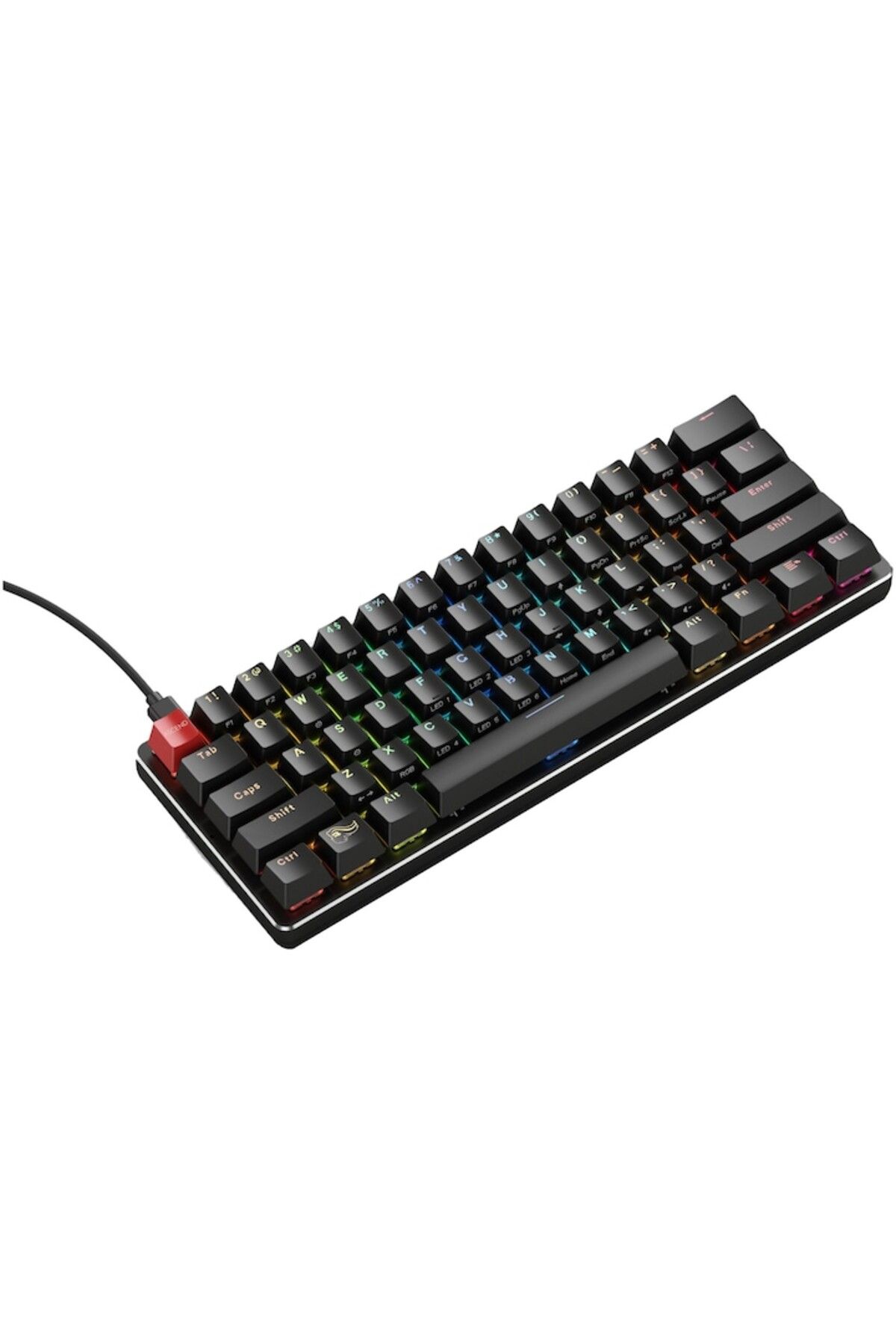 Glorious-Gaming Mechanical Keyboard GMMK Compact, RGB lighting, Gateron Brown switches, US Layout, B 3