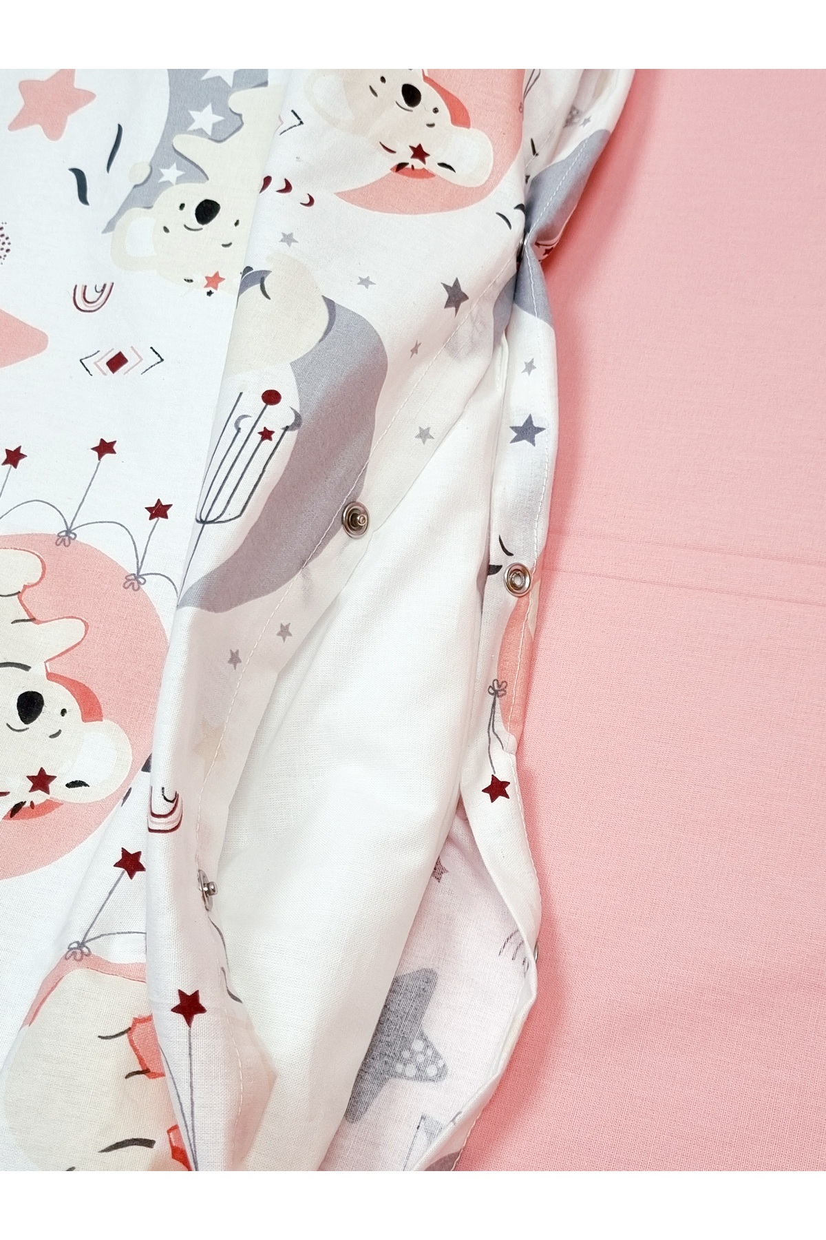 Yada Baby %100 Pamuklu Kumaştan Bebek Park Beşik 5 Parça Yorgan Ve Nevresim Takımı (70 X 120 CM) fotoğrafı 7 (önizleme)