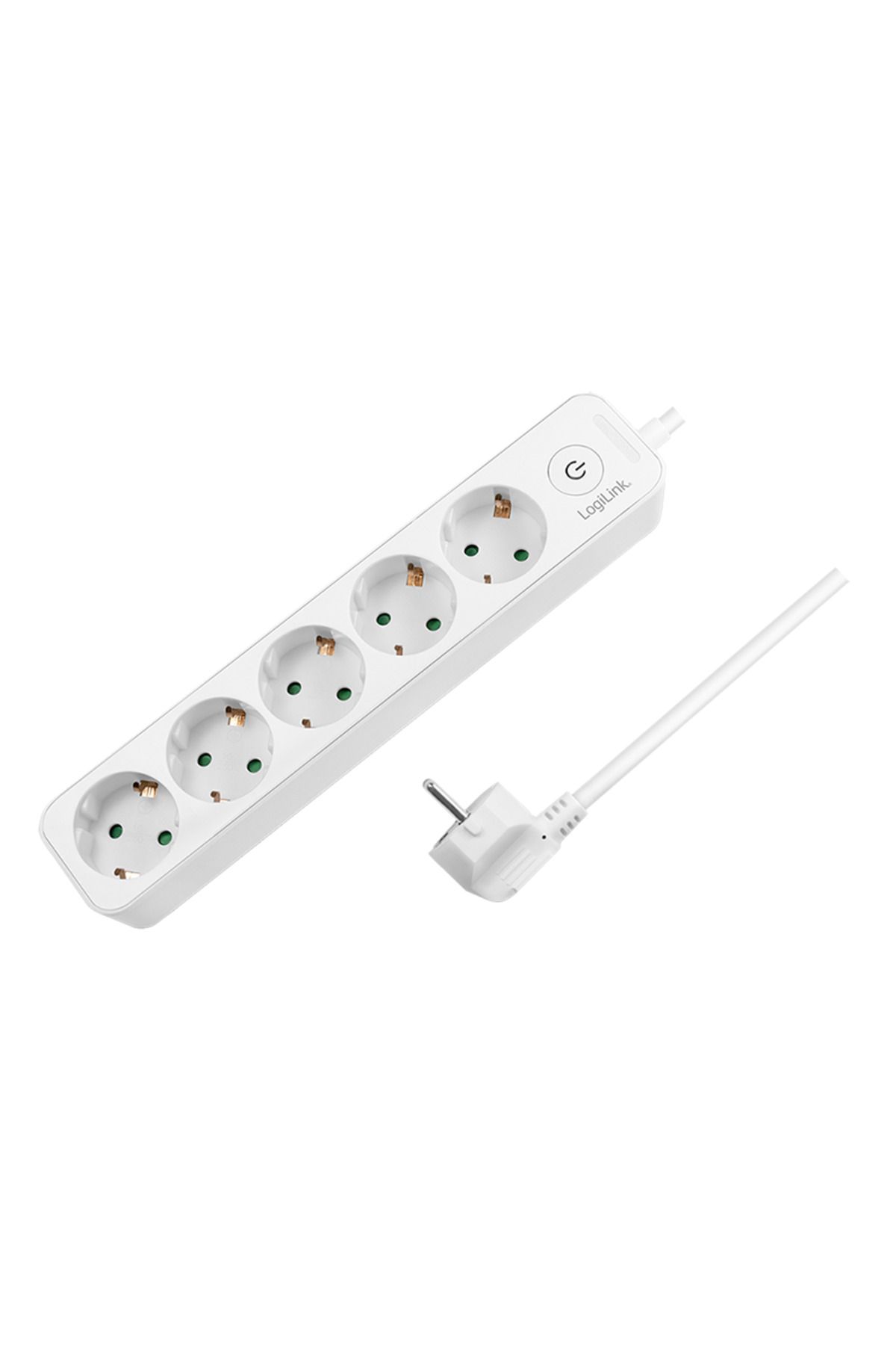 LogiLink-Extension cord LPS246, with illuminated switch, 5 sockets, IP20, H05VV-F 3G 1.5 mm², cord 1. 4